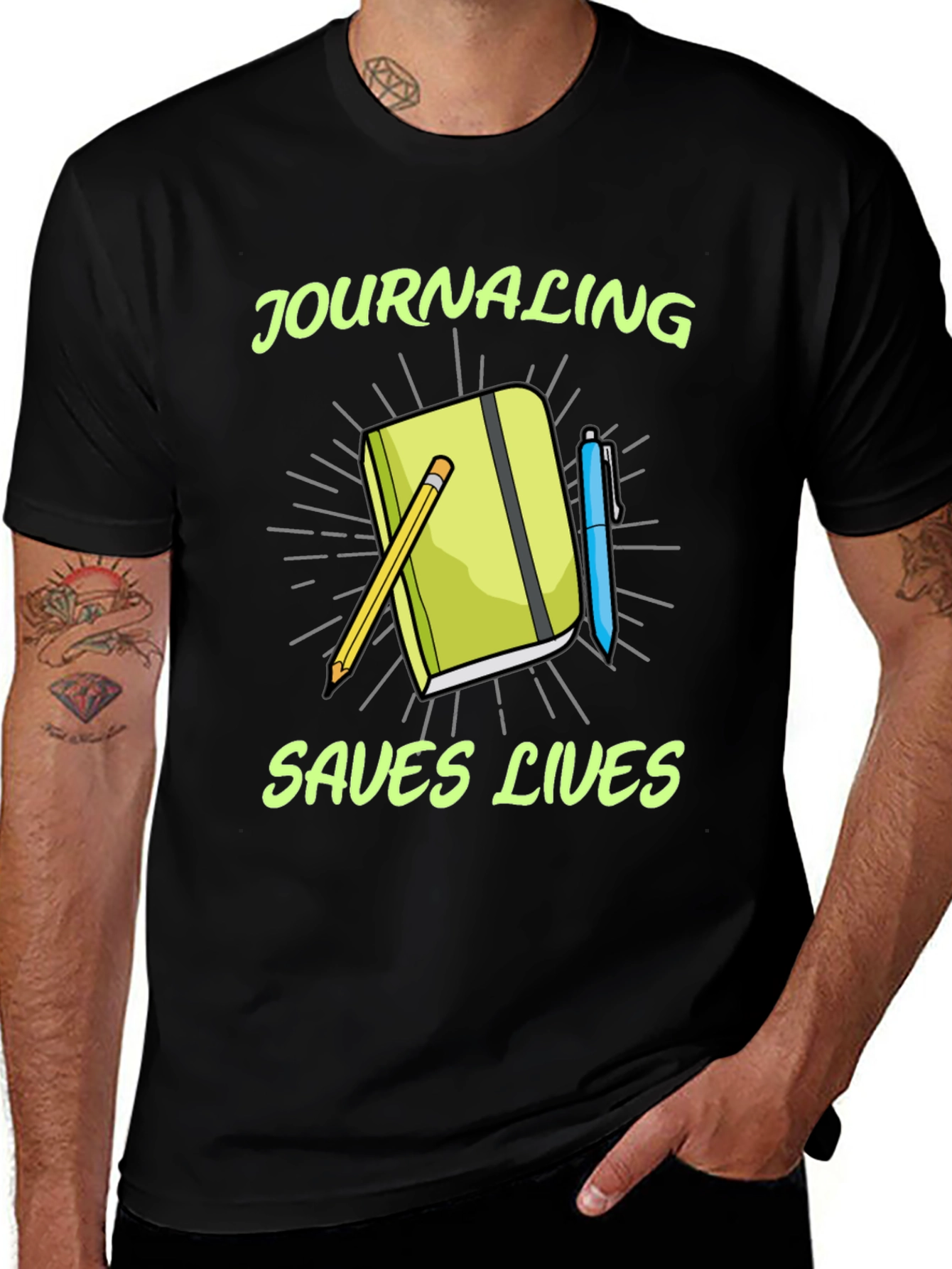 Variant 29 of Journaling Saves Lives Graphic Tee