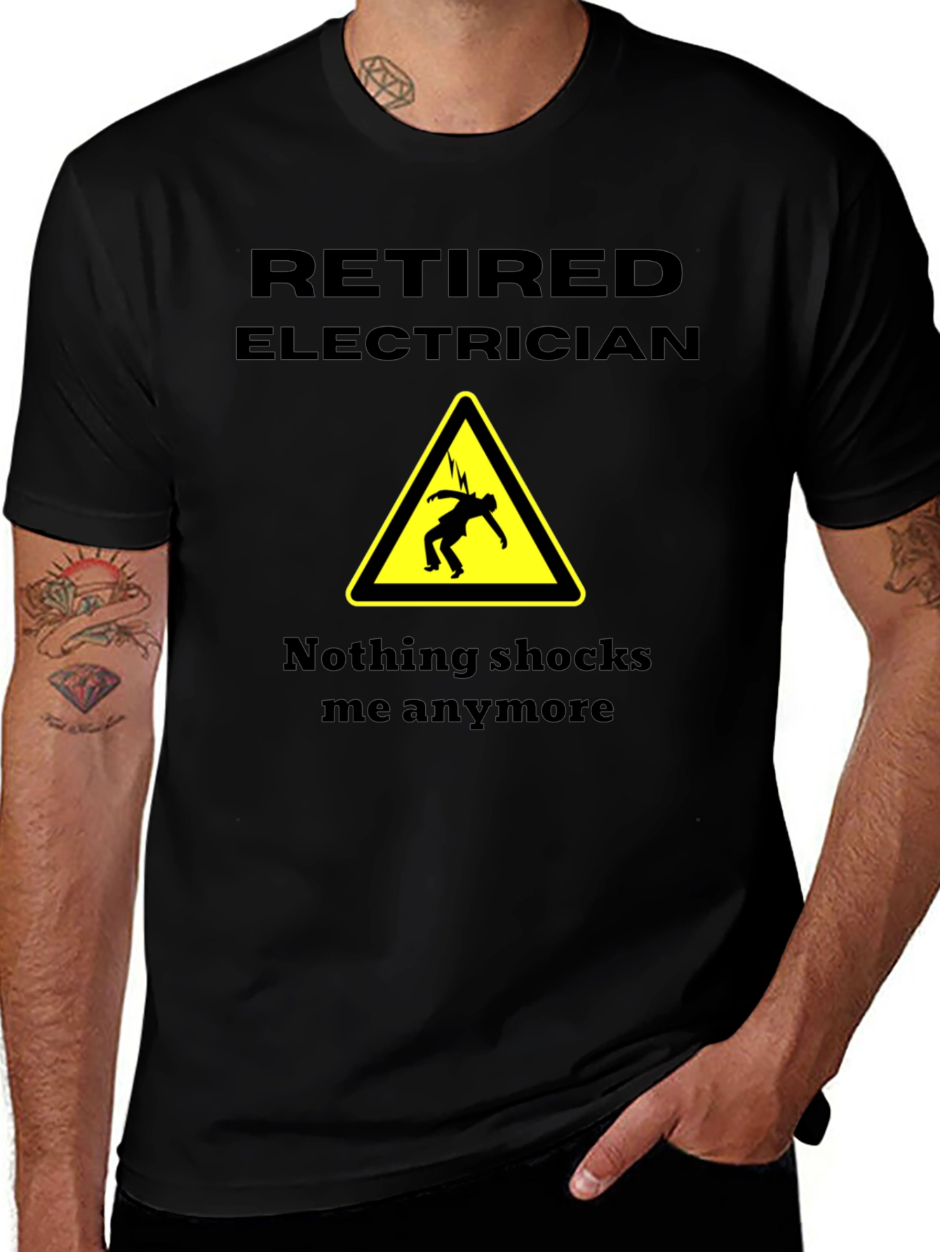 Variant 27 of Retired Electrician Novelty T-Shirt - Humorous Gift