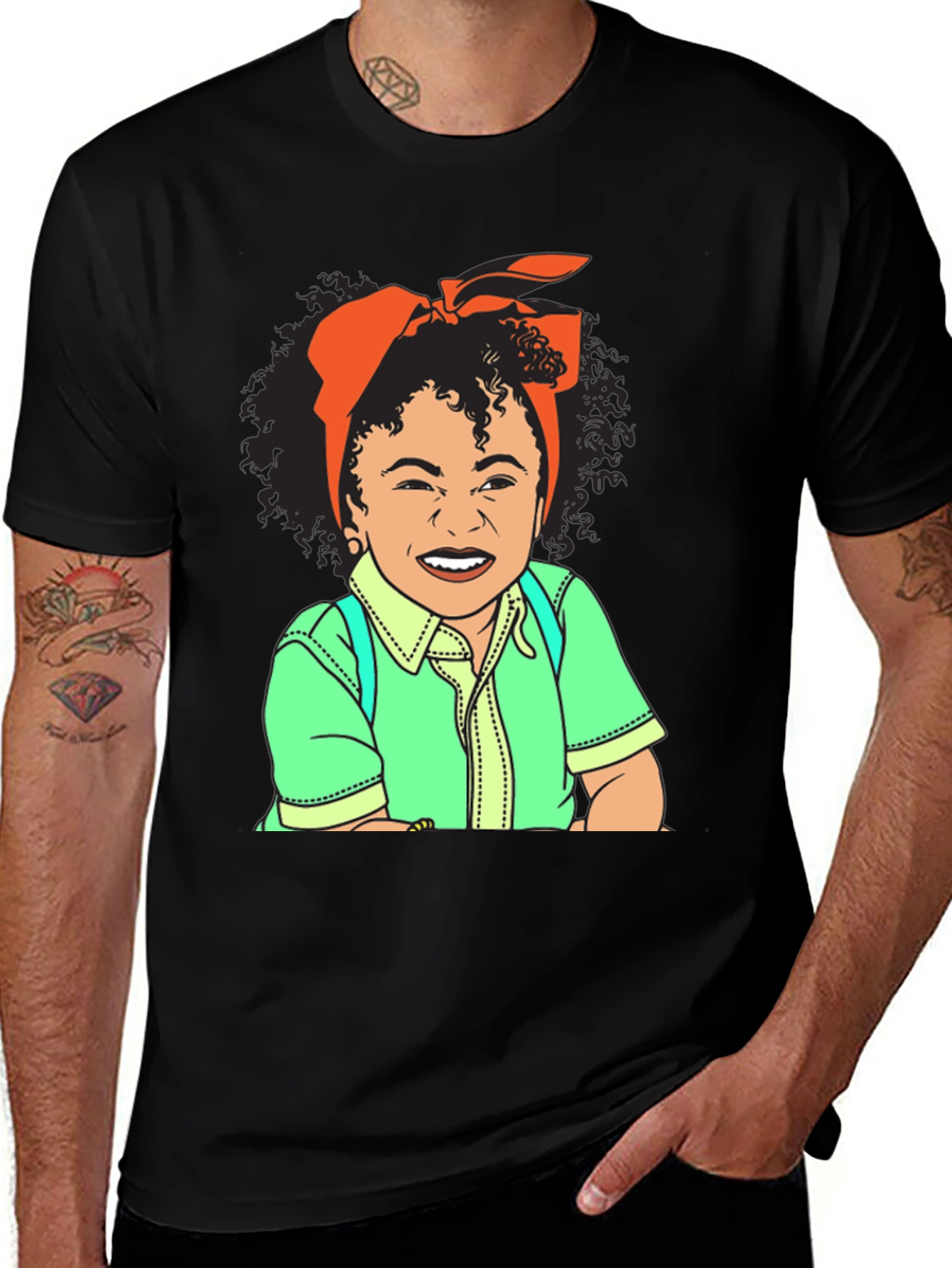 Variant 9 of Cartoon Girl Graphic Tee