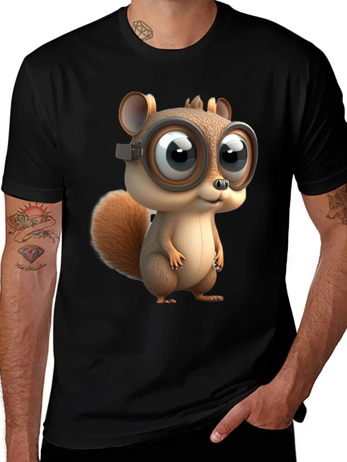Variant 22 of Squirrel in Goggles Graphic T-Shirt