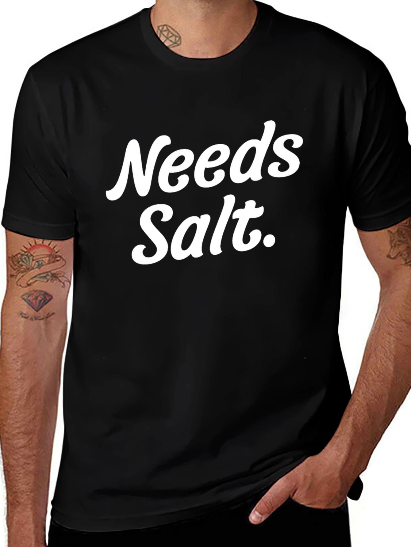 Variant 27 of Needs Salt Black Graphic T-Shirt