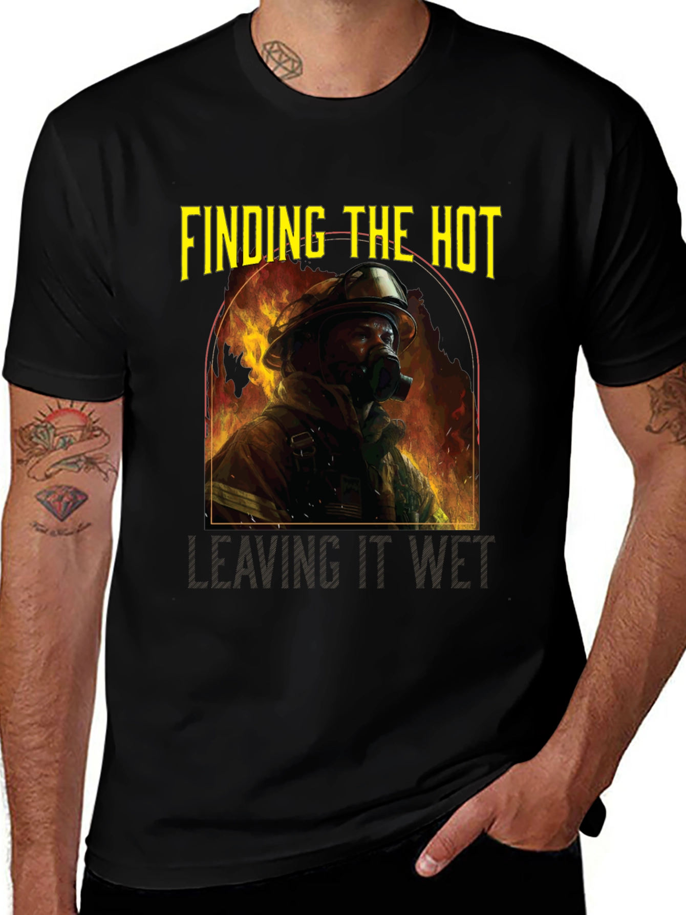 Firefighter Graphic T-Shirt - Finding the Hot
