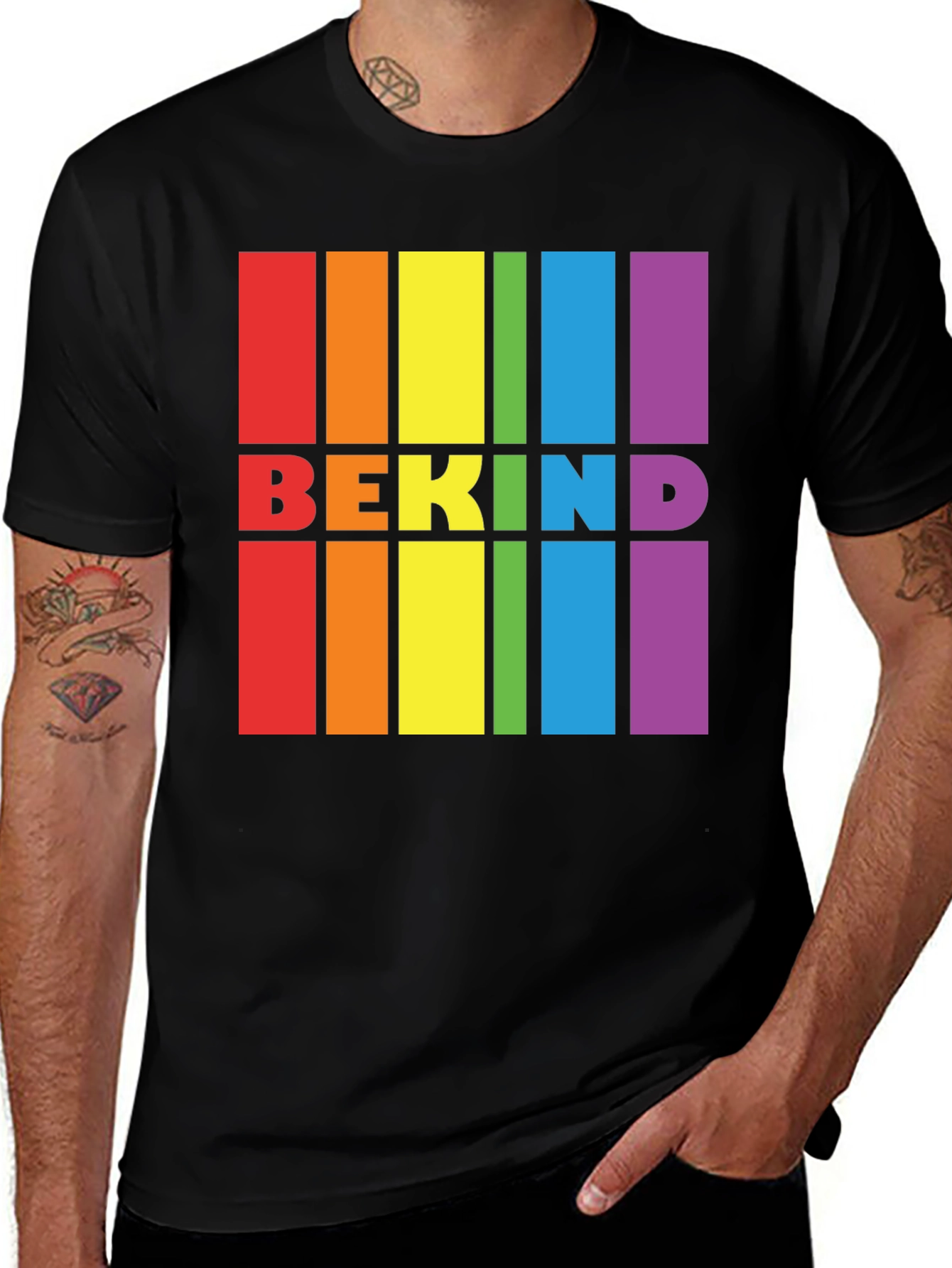 Be Kind Pride T-Shirt - Rainbow Graphic Tee