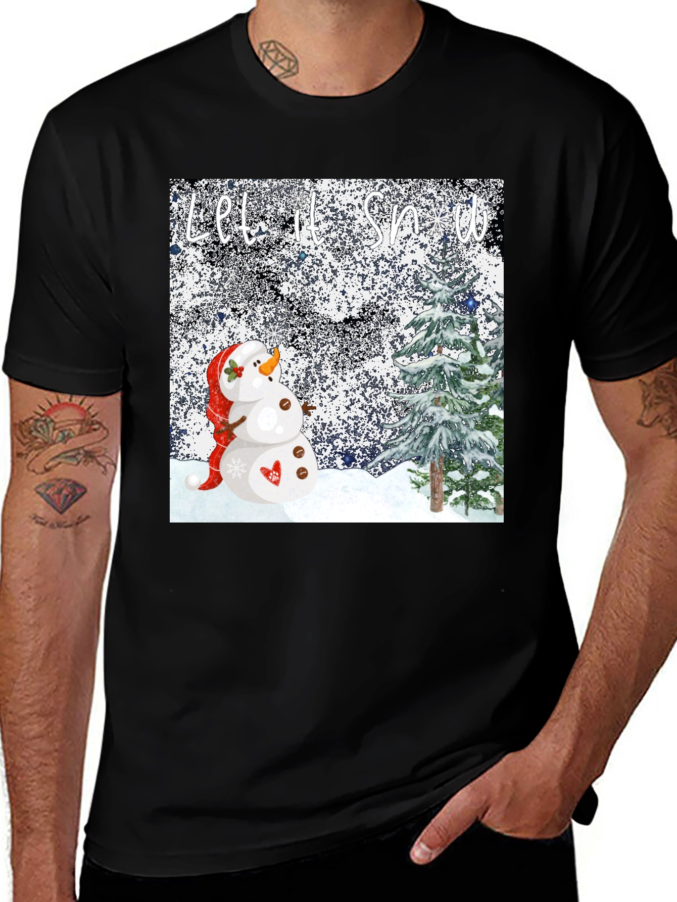 Variant 22 of Let it Snow T-Shirt - Festive Winter Tee