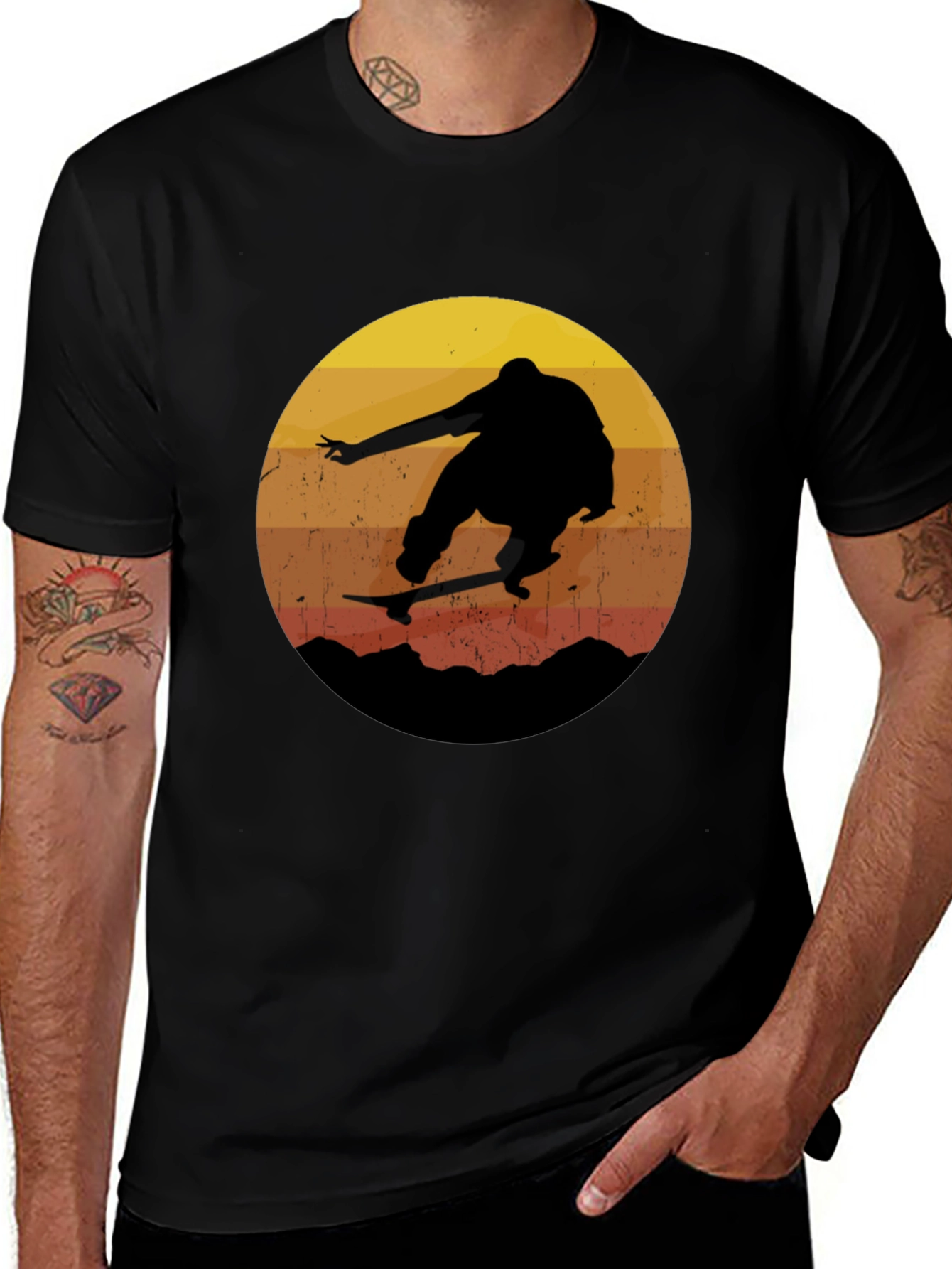 Variant 4 of Retro Skateboarder T-Shirt