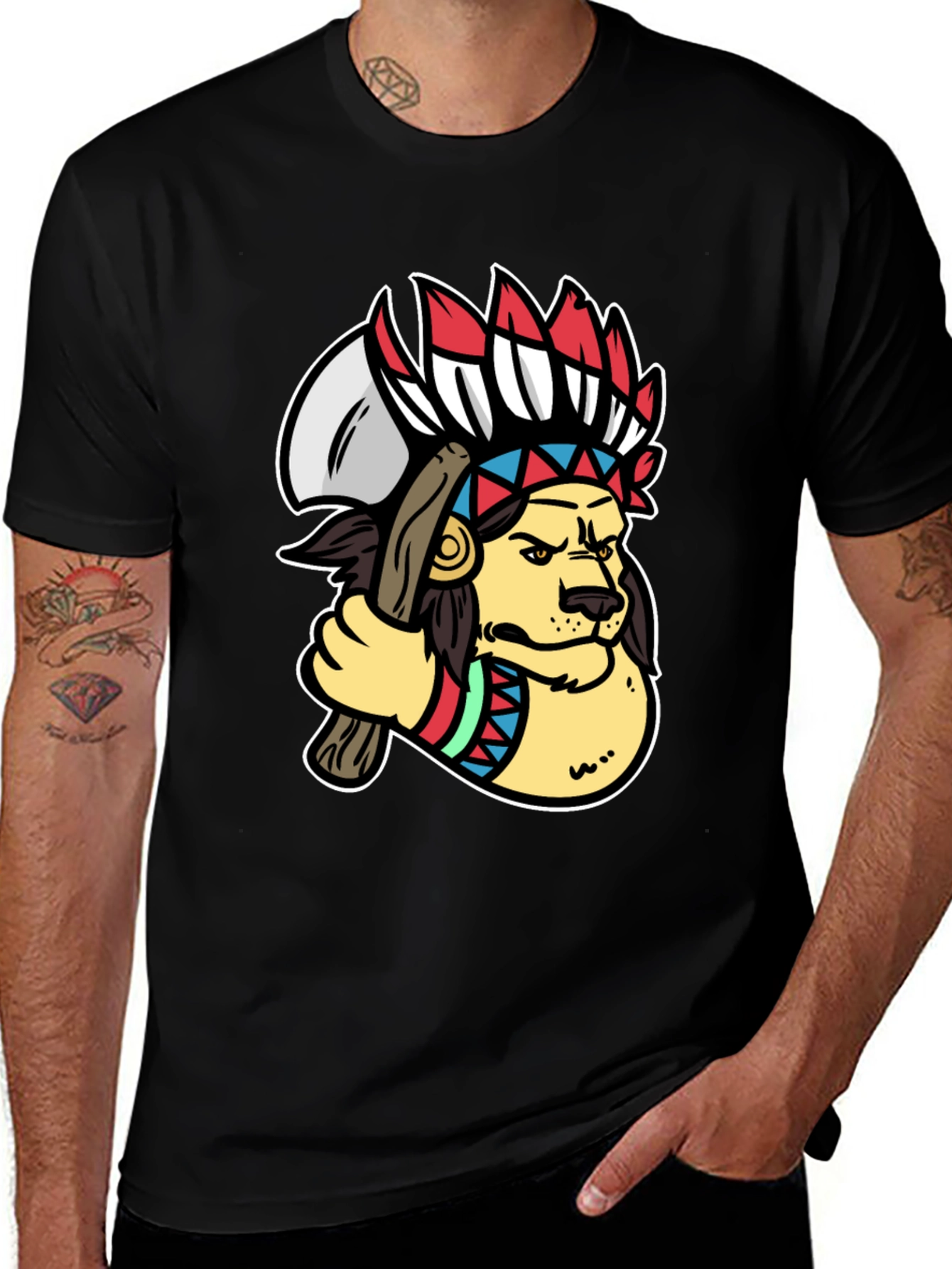 Variant 14 of Cartoon Indian Chief T-Shirt