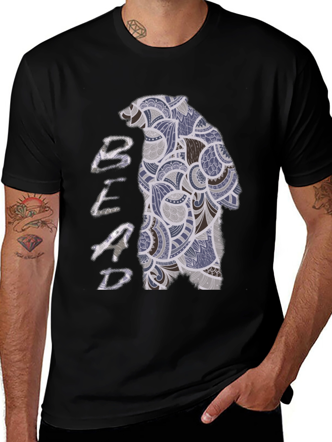 Variant 17 of Bear Graphic Print T-Shirt - Unique Design