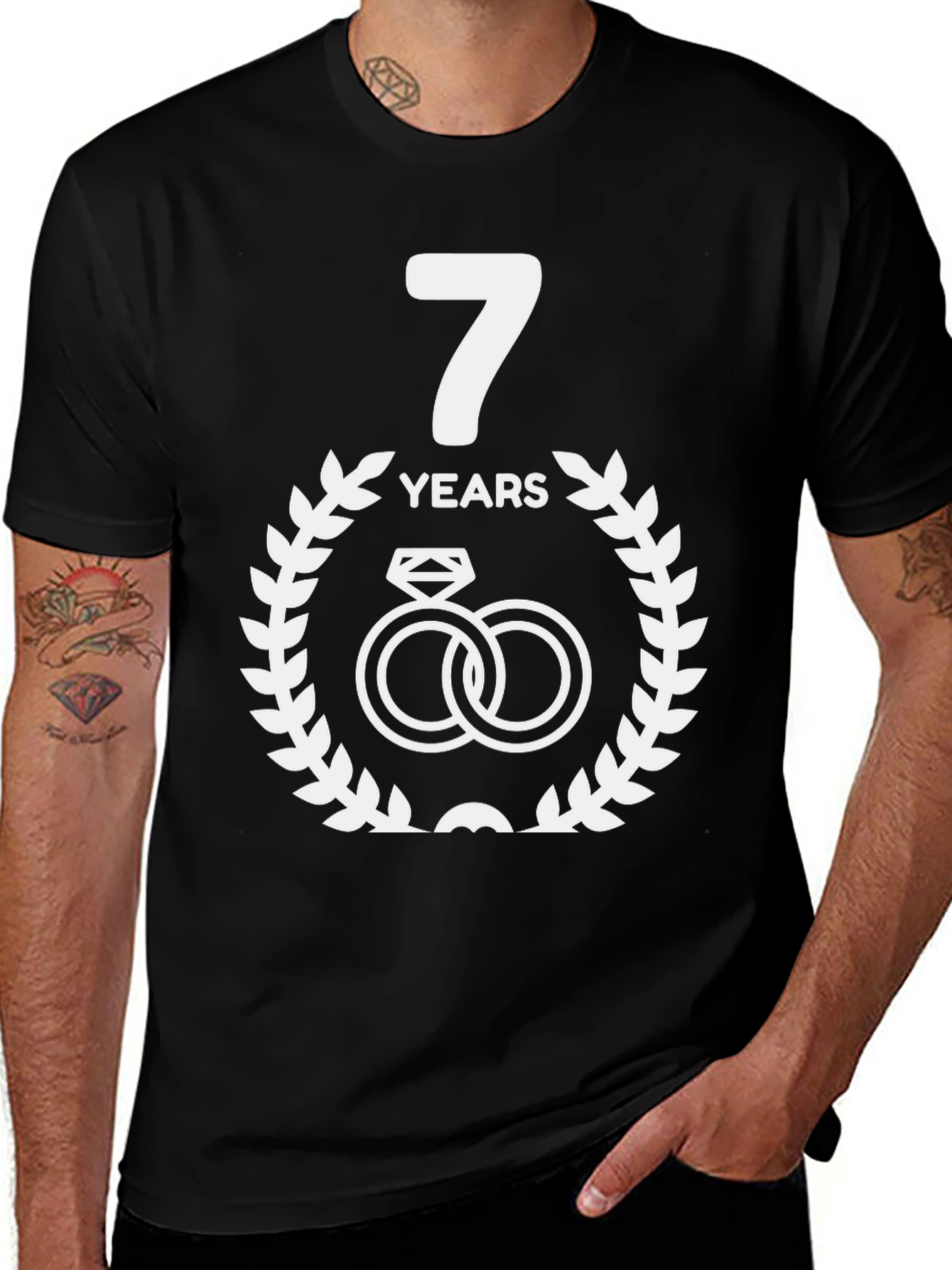 Variant 18 of 7 Year Anniversary T-Shirt - Rings Design