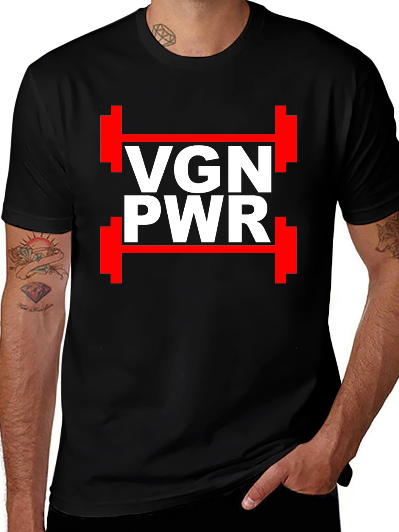 Variant 26 of VGN PWR T-Shirt - Vegan Gym Power Tee