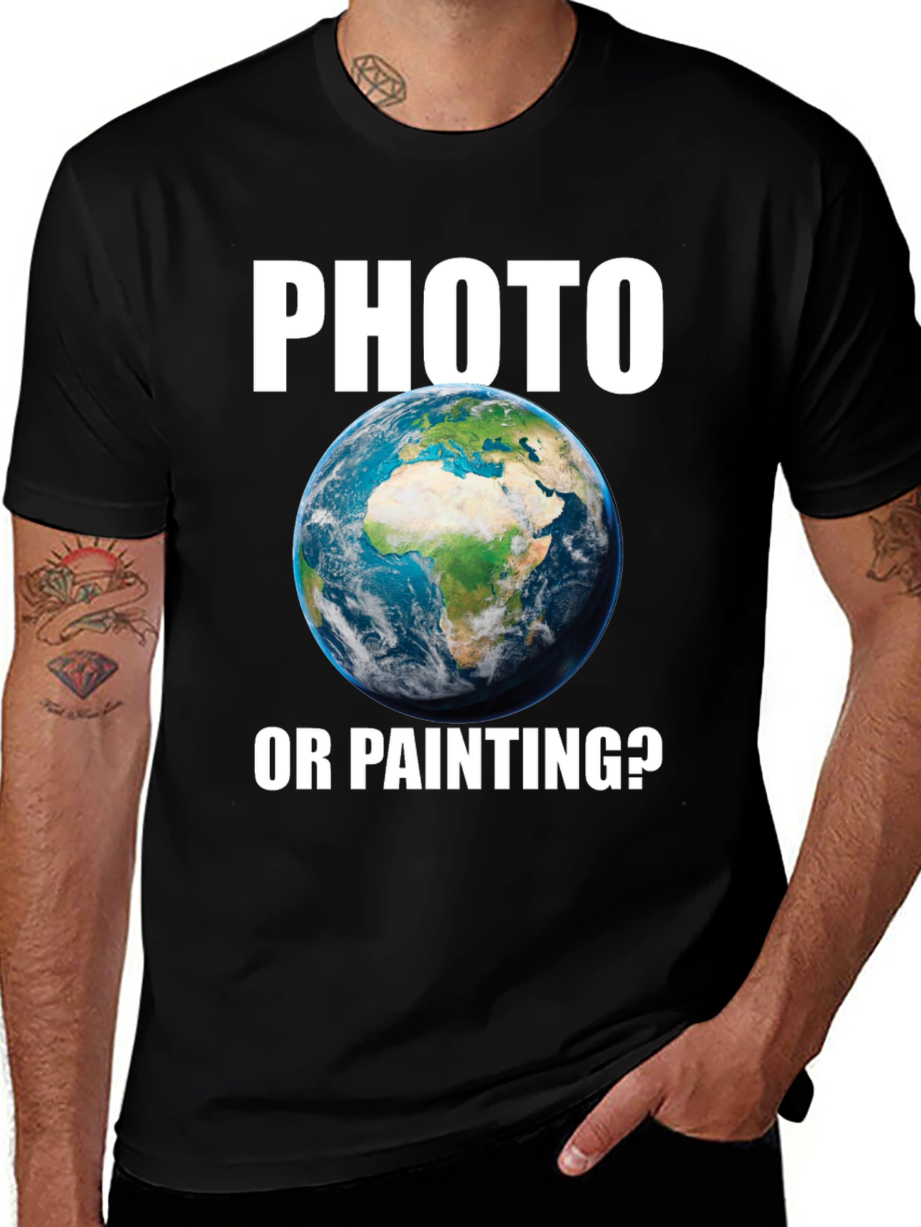 Variant 18 of Photo or Painting T-Shirt Earth Graphic Novelty Tee