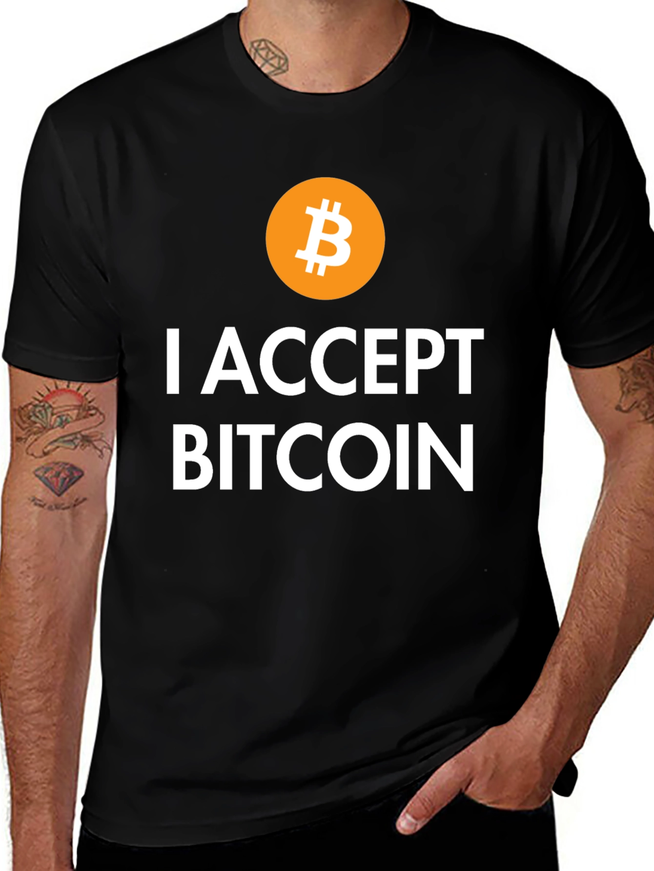 I Accept Bitcoin T-Shirt - Crypto Currency Tee