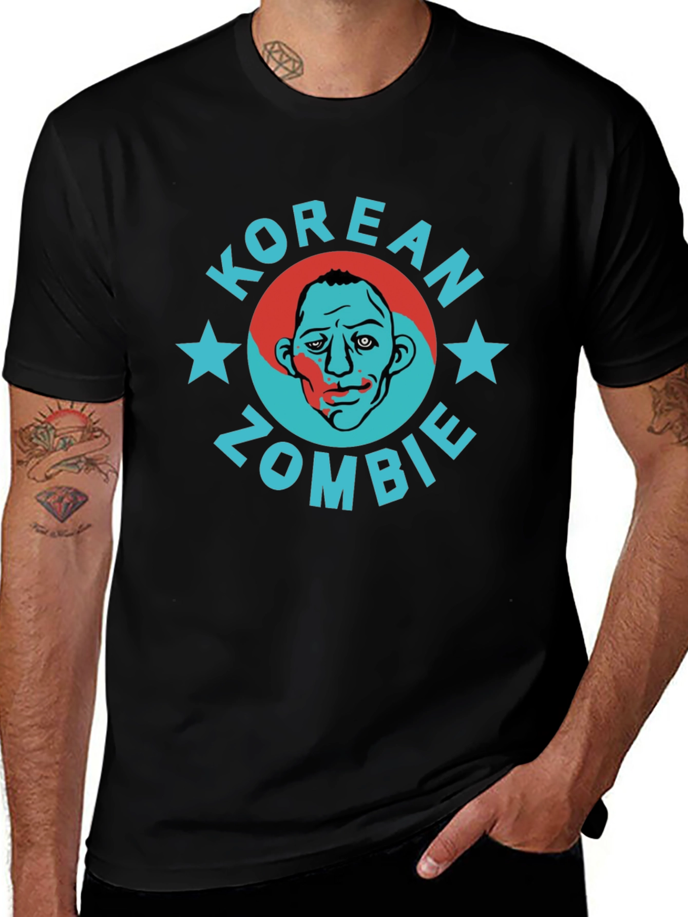 Korean Zombie Graphic Tee - Stylish MMA Fan T-Shirt