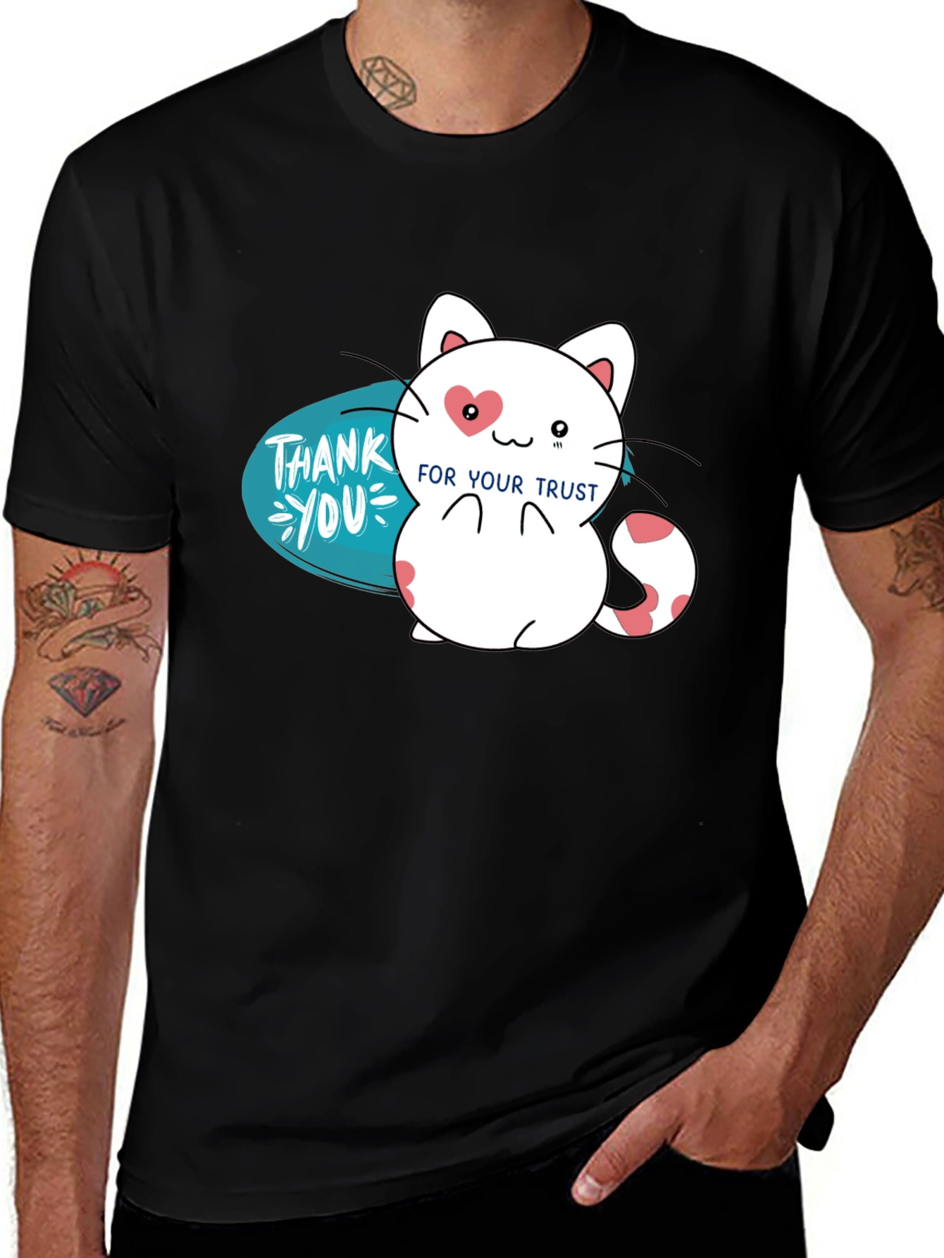Variant 8 of Cute Cat T-Shirt - Thank You For Your Trust