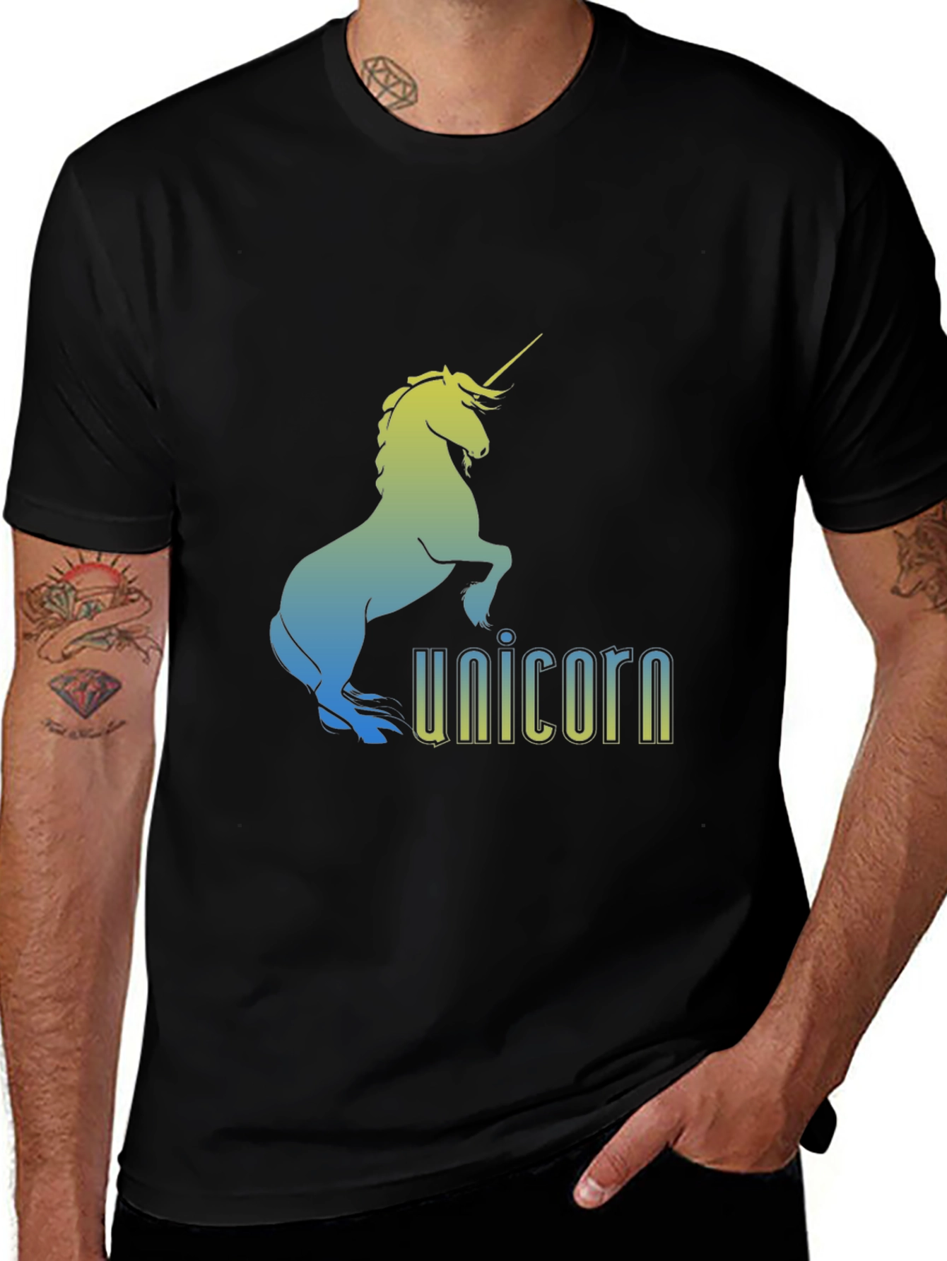 Variant 20 of Unicorn Gradient Graphic T-Shirt