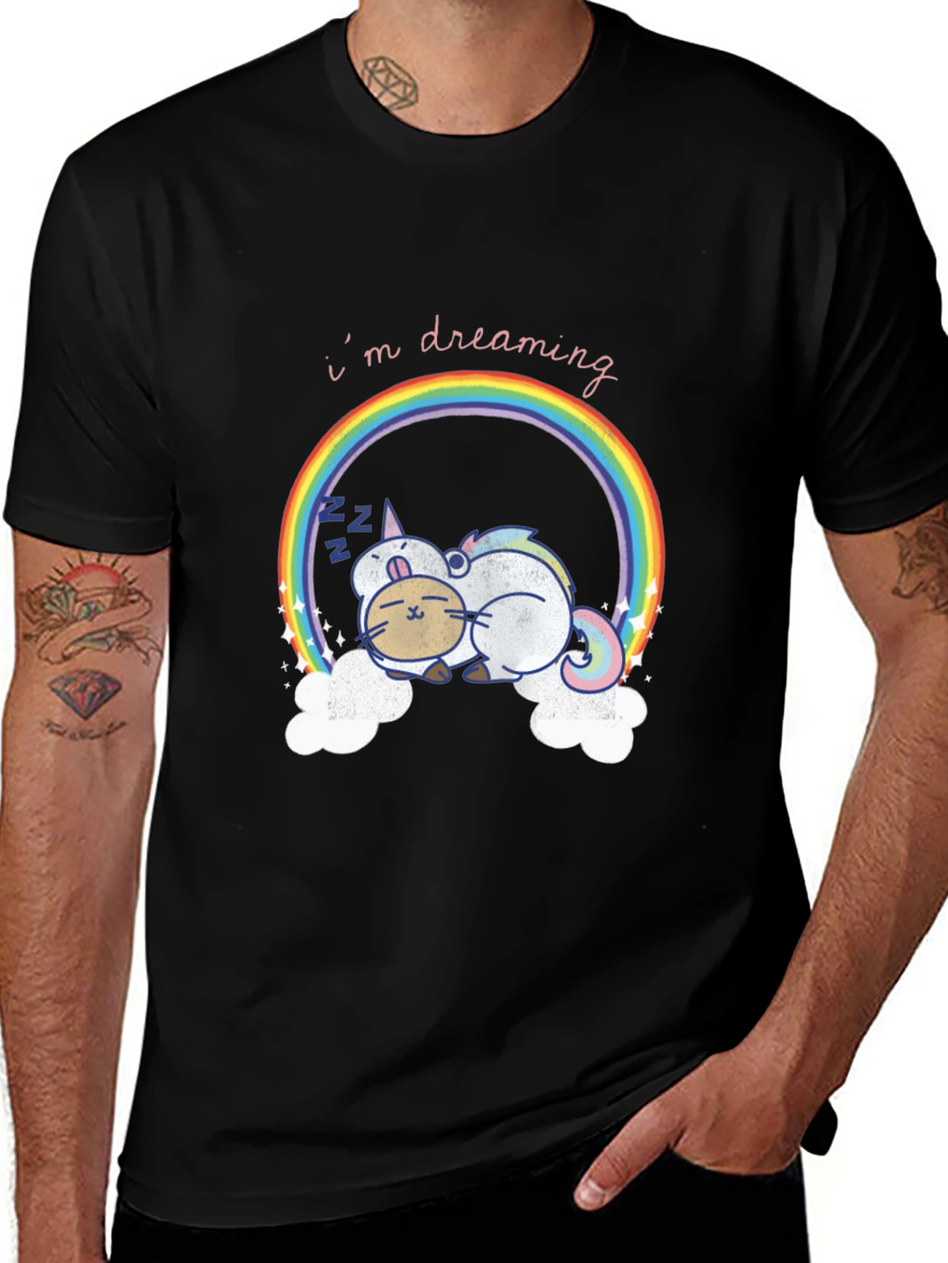 Dreaming Unicorn Graphic T-Shirt