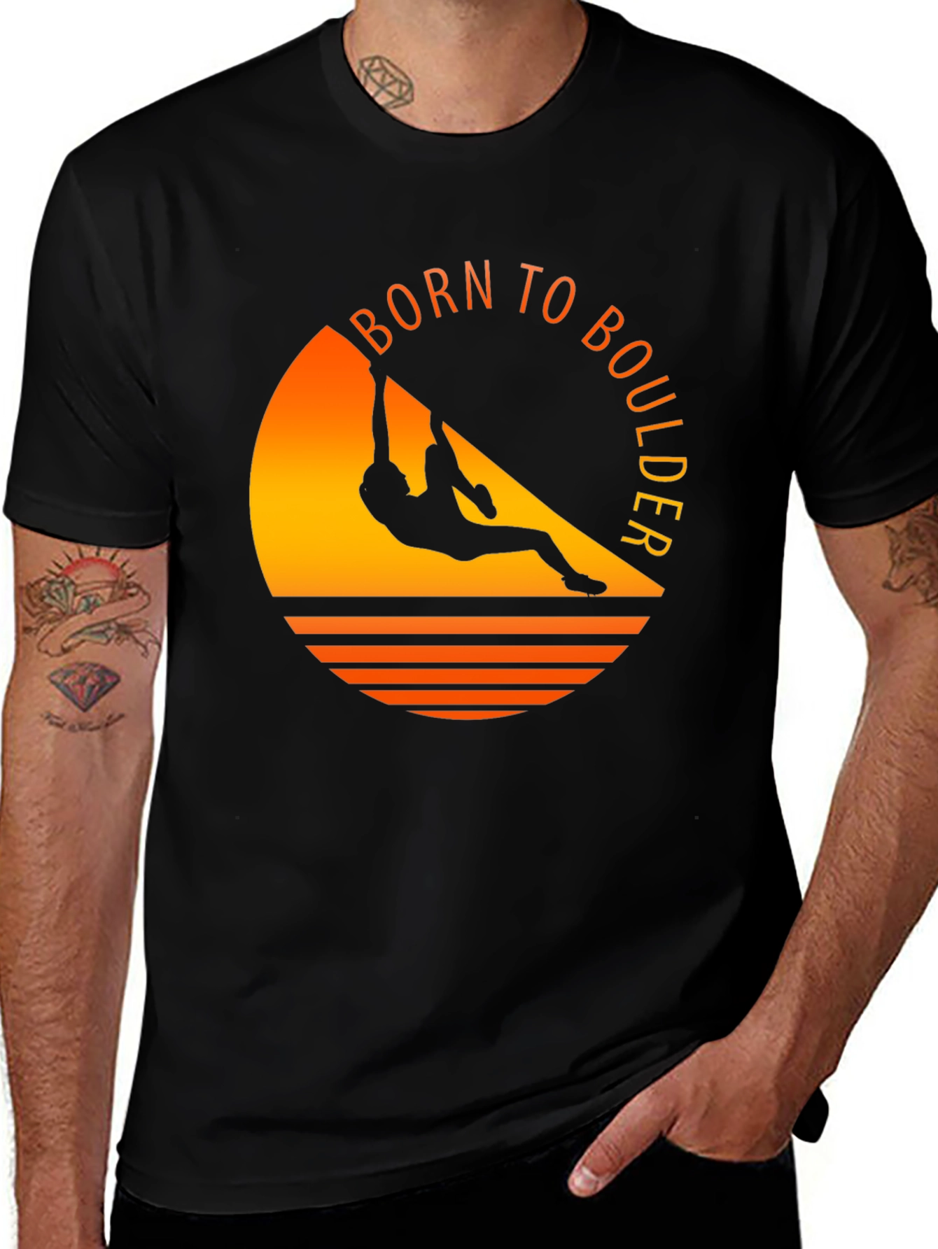Variant 13 of Born to Boulder Graphic Tee - Rock Climbing T-Shirt