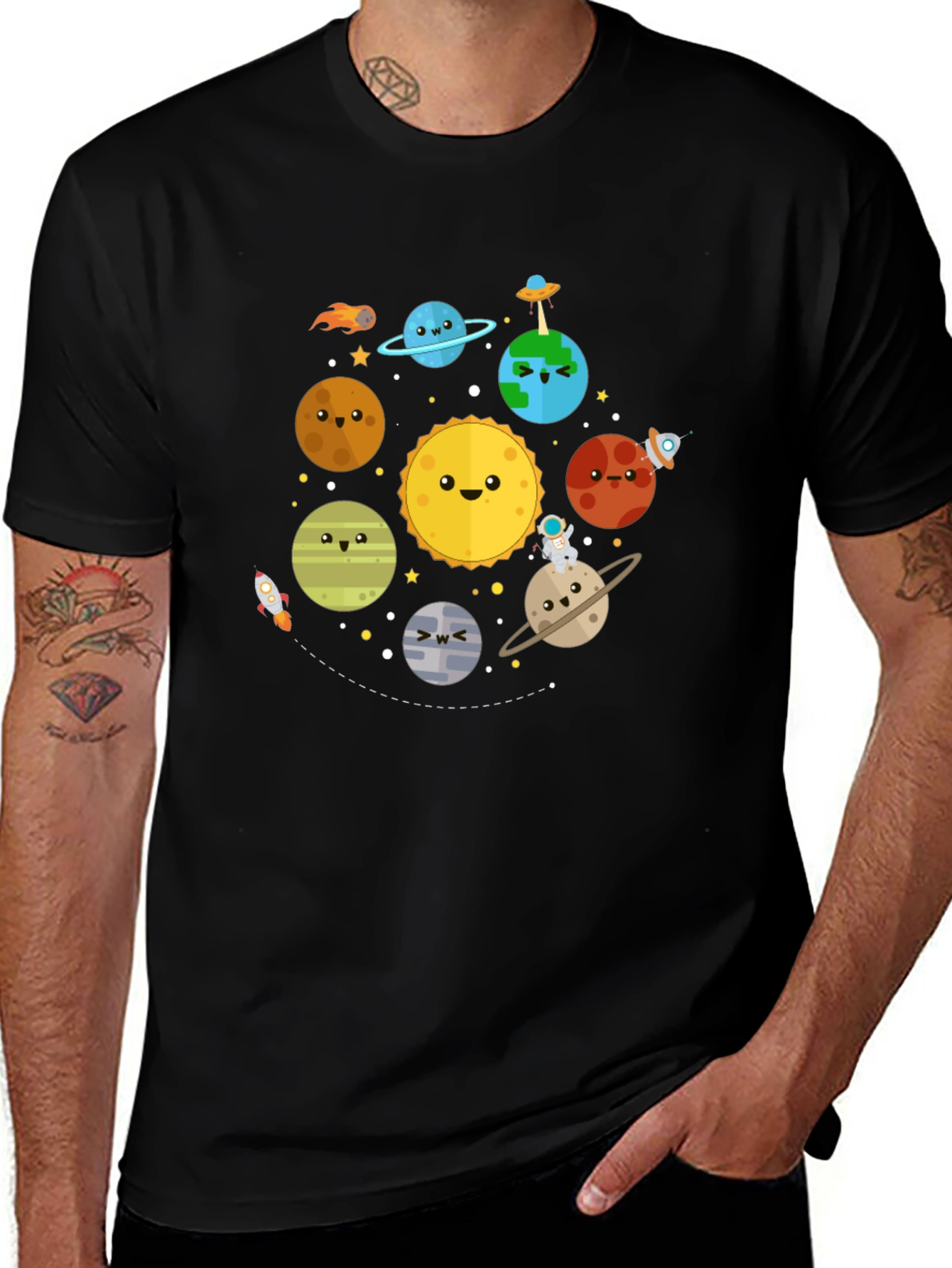 Variant 27 of Cartoon Planet T-Shirt - Solar System Tee