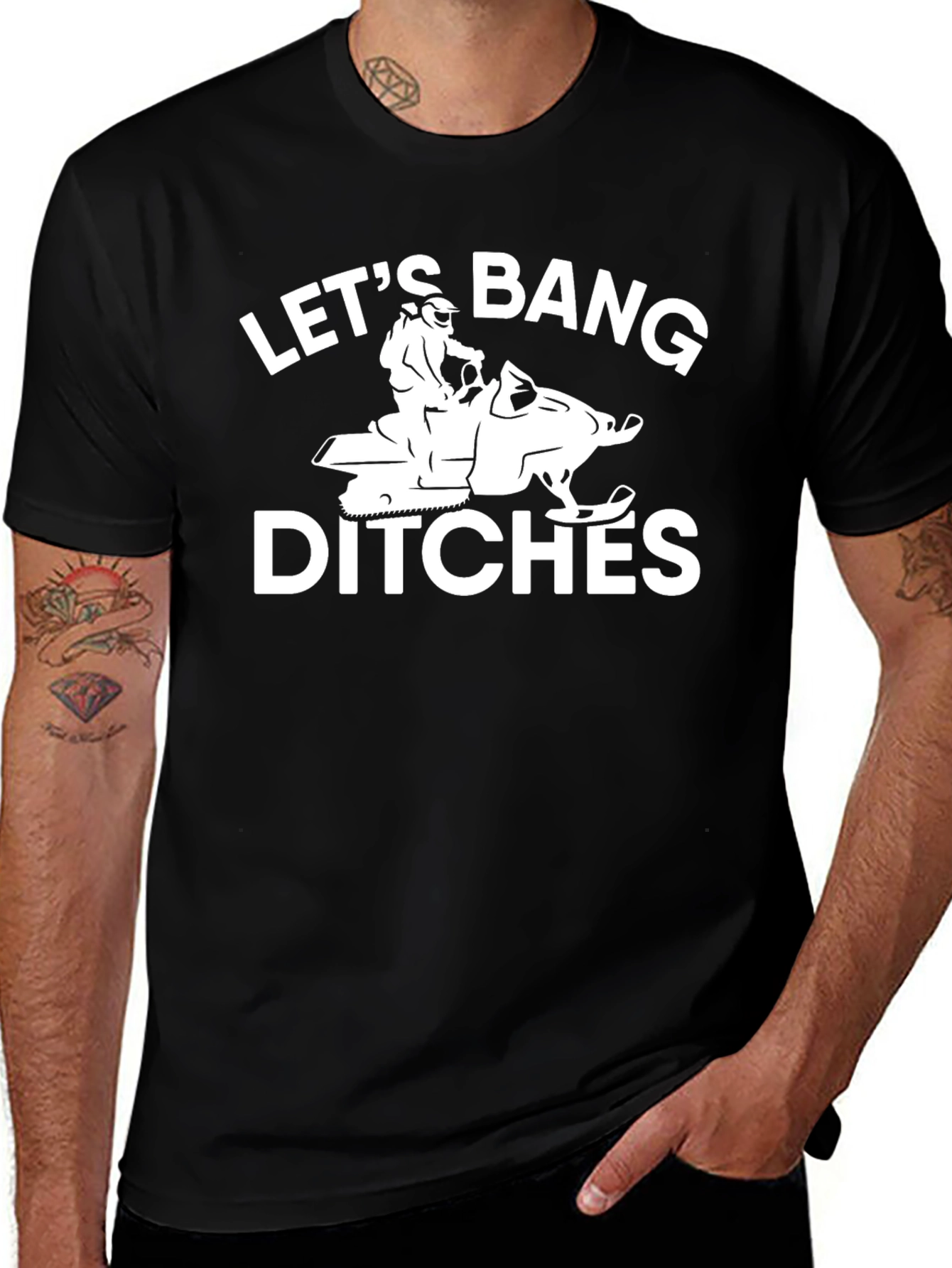 Variant 28 of Let's Bang Ditches Snowmobile Graphic Tee