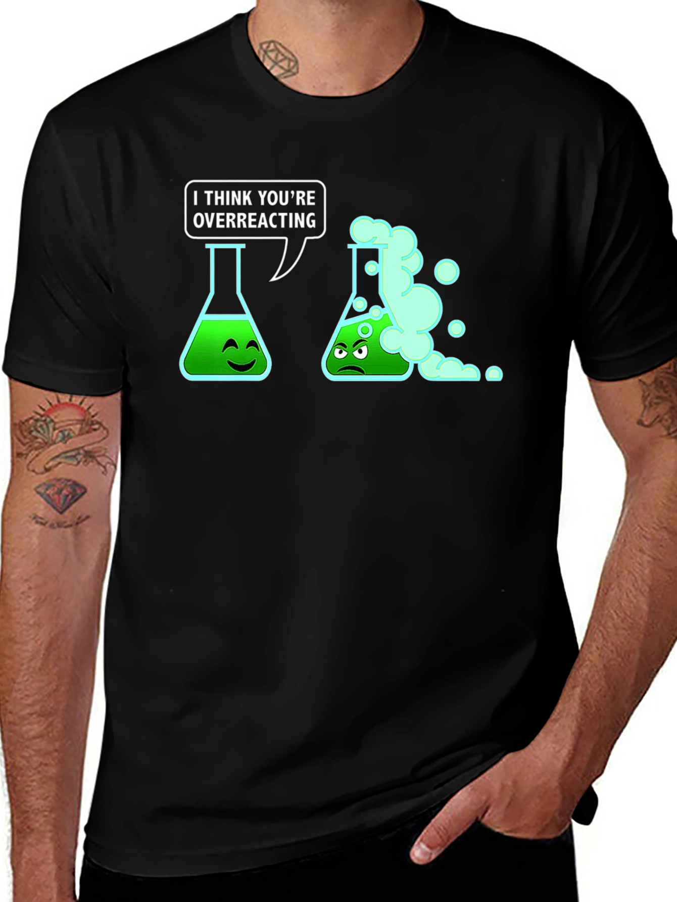 Overreacting Science T-Shirt - Funny Chemistry Pun Tee
