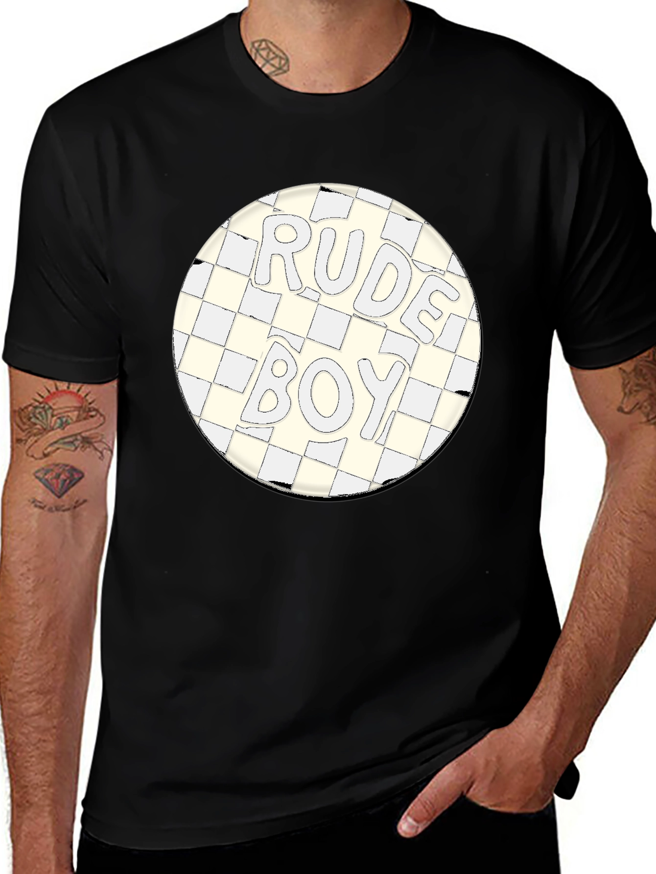 Variant 24 of Rude Boy Graphic Black T-Shirt