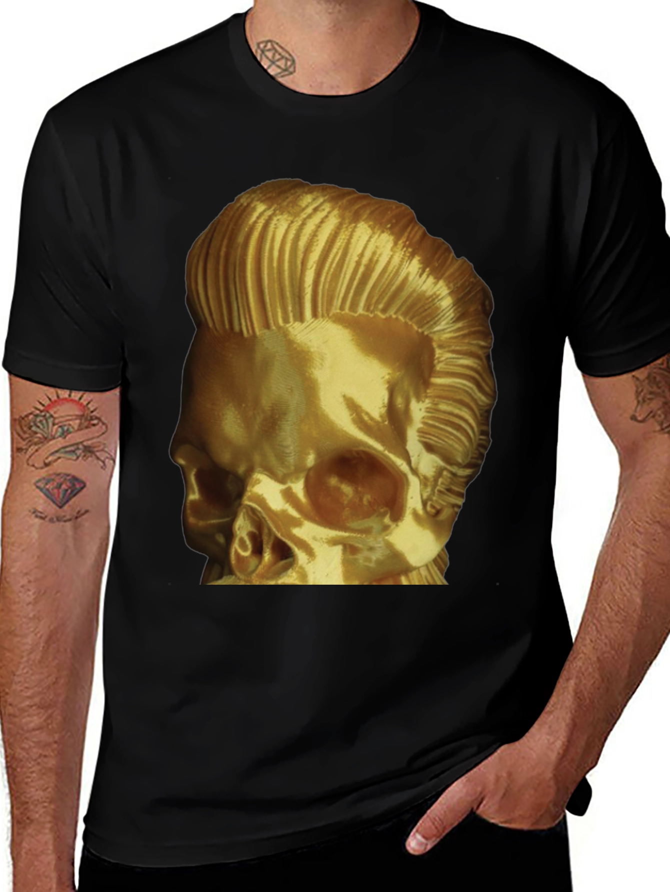 Variant 4 of Golden Skull Rocker T-Shirt