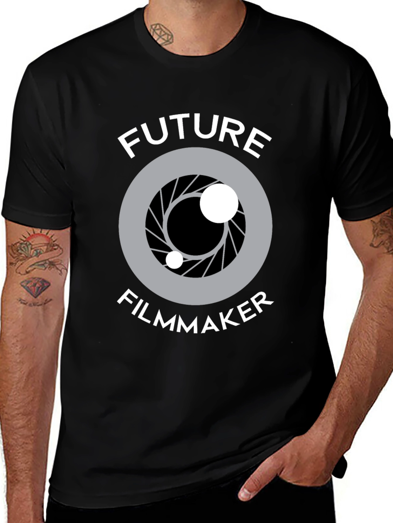 Variant 11 of Future Filmmaker T-Shirt - Camera Lens Graphic Tee