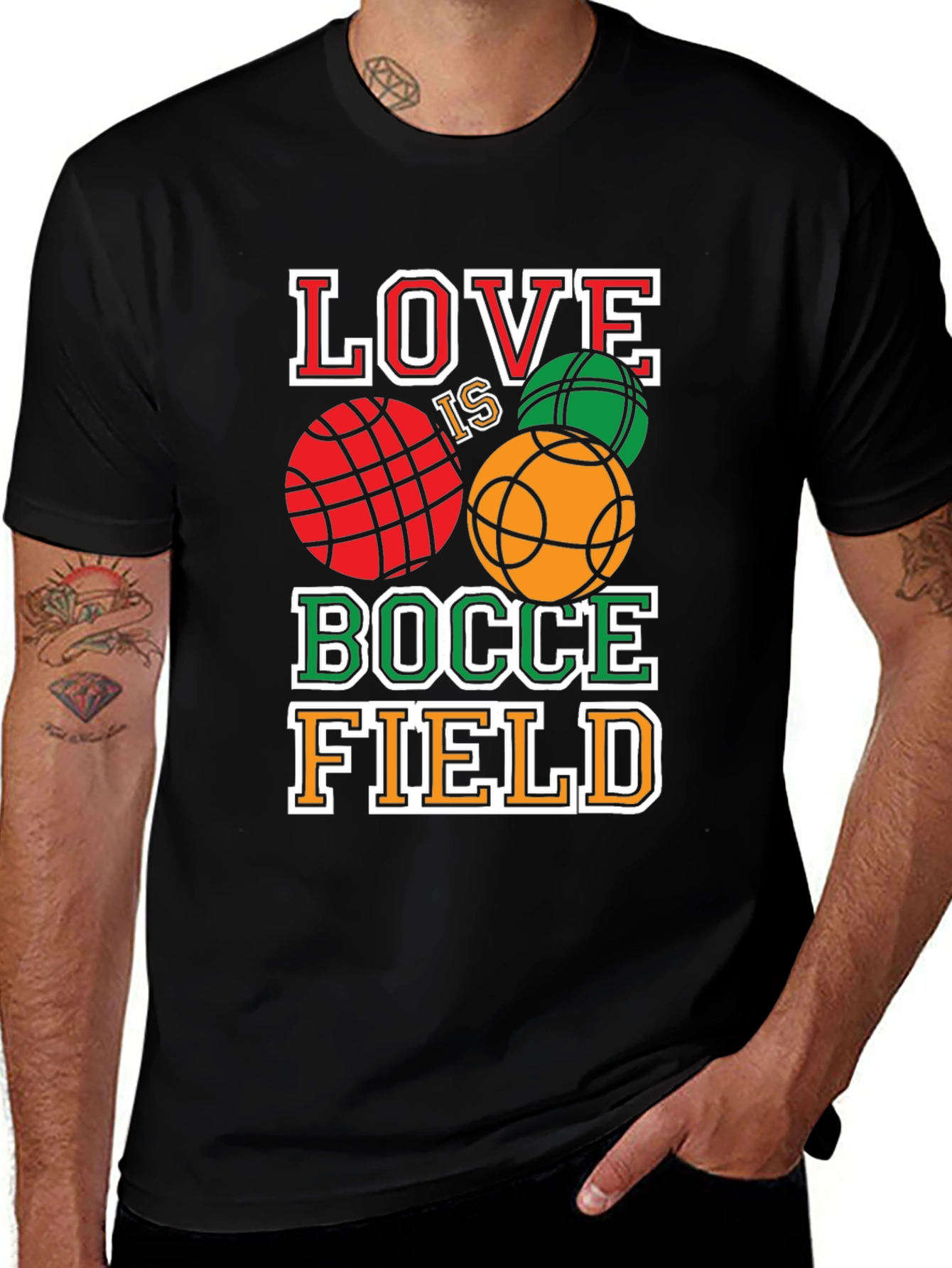 Variant 14 of Love is Bocce Field T-Shirt
