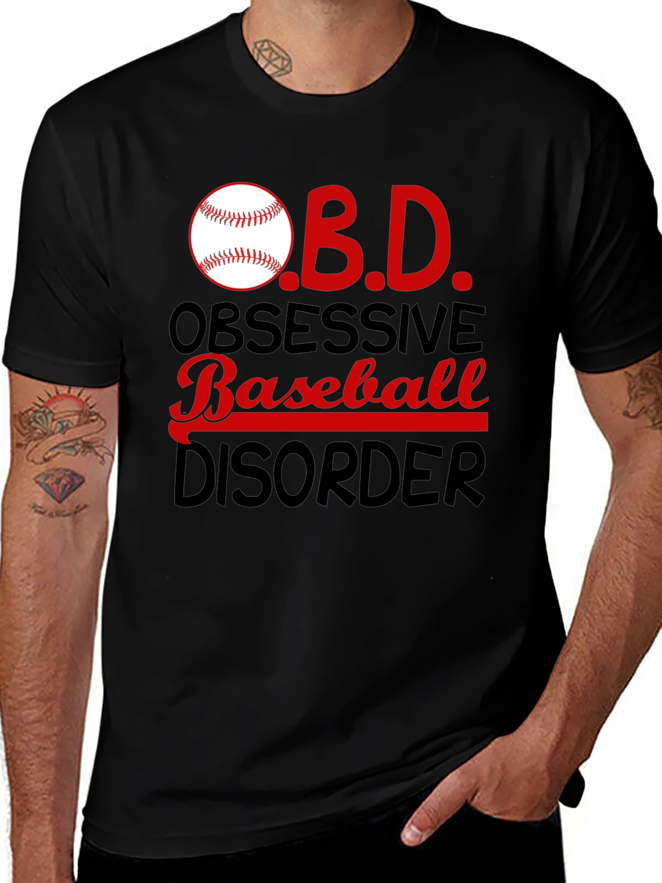 Variant 7 of Obsessive Baseball Disorder Graphic T-Shirt