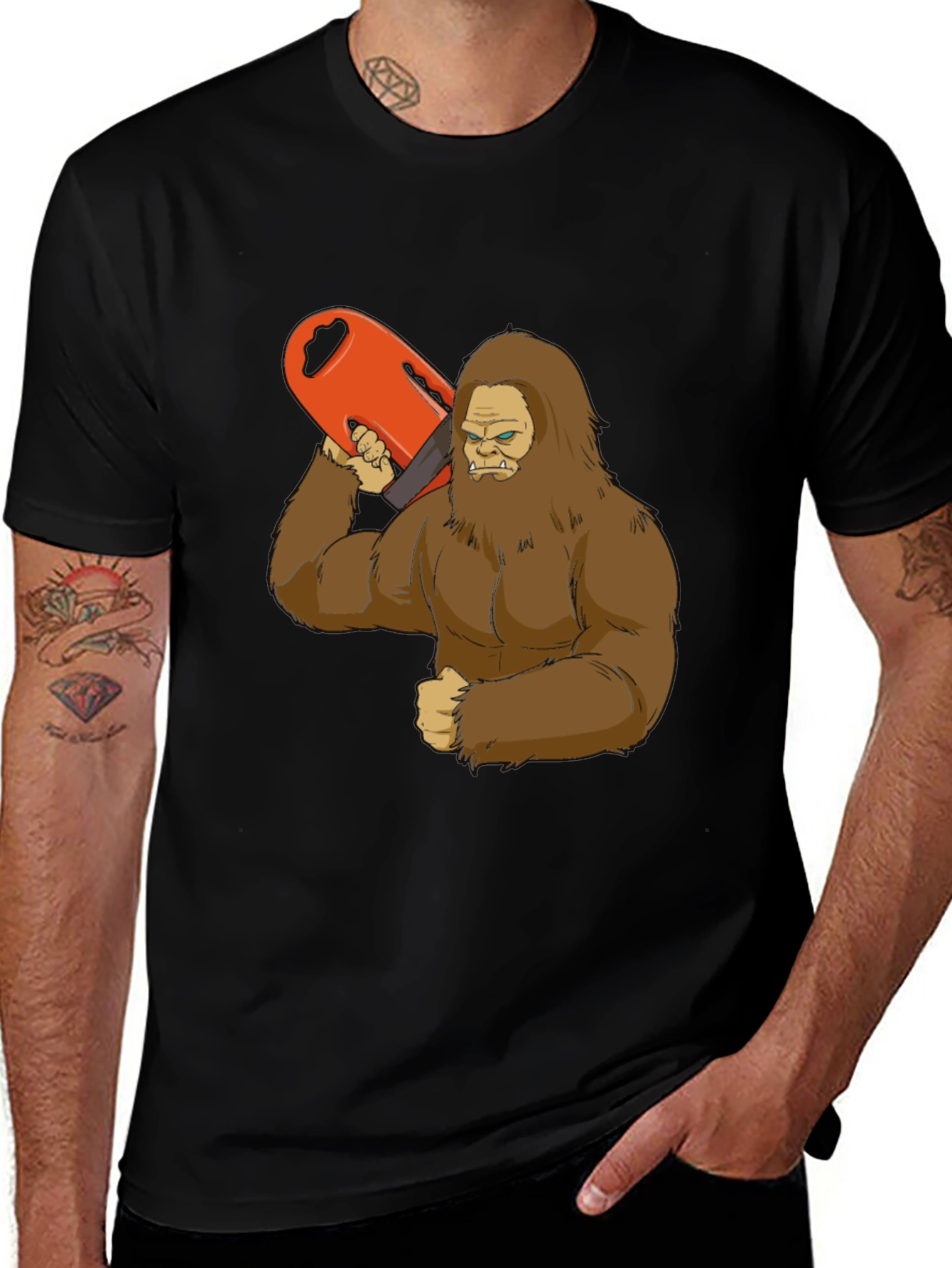 Bigfoot Lifeguard Black T-Shirt