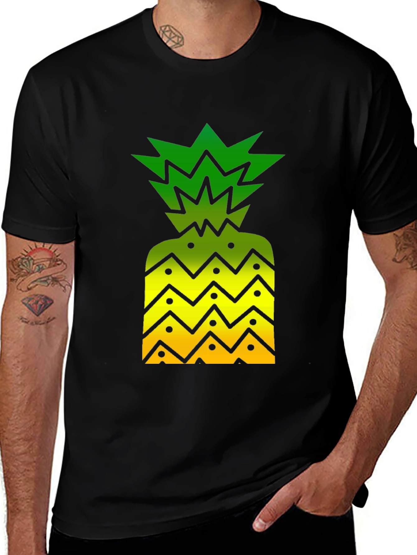 Variant 21 of Pineapple Graphic Tee - Fun & Tropical Design