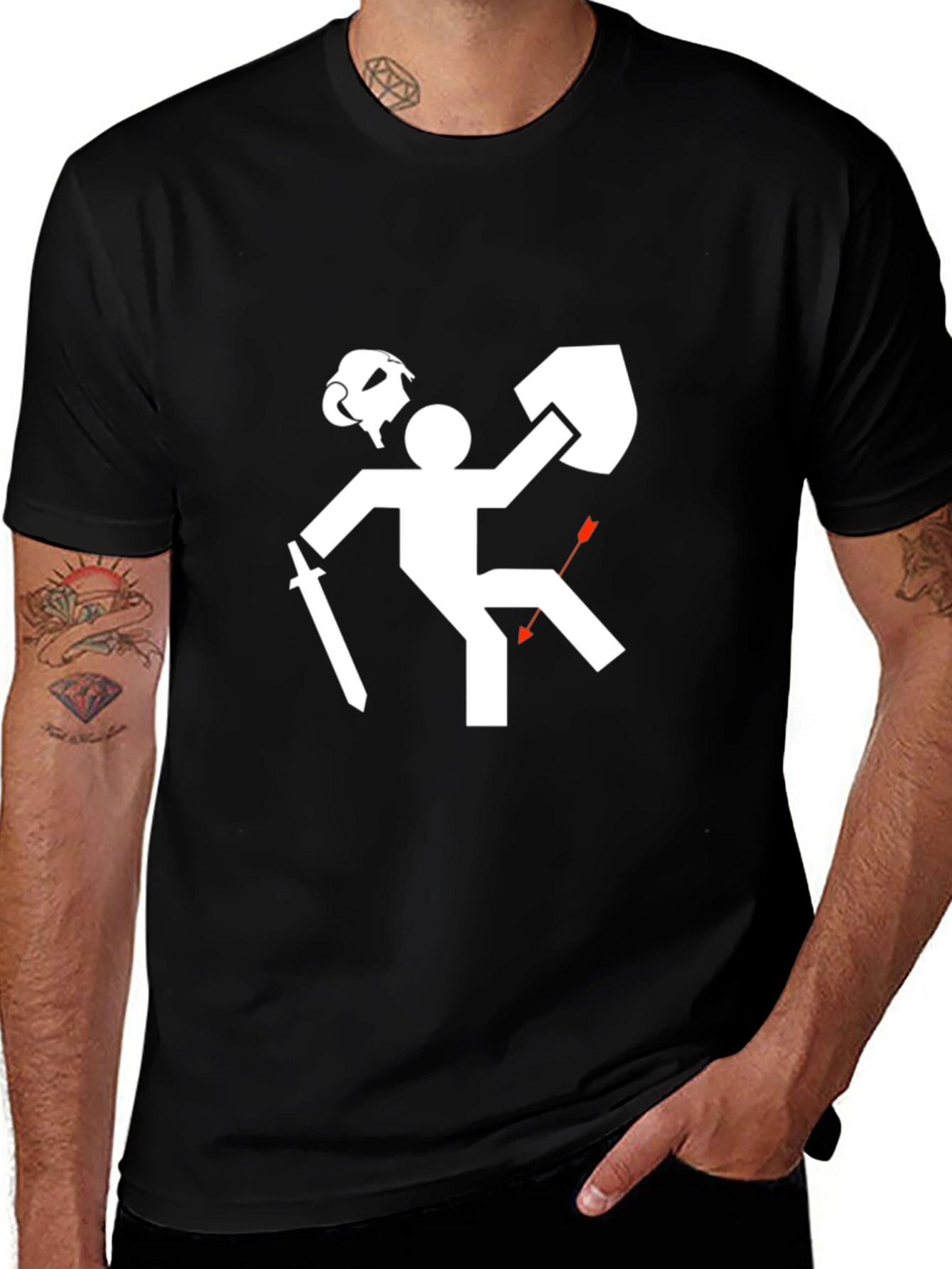 Variant 21 of Humorous Stick Figure T-Shirt - Gaming Fail Tee