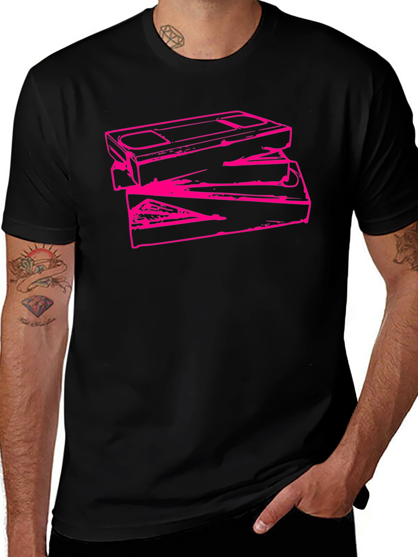 Variant 19 of Retro Stacked VHS Tape Graphic Tee