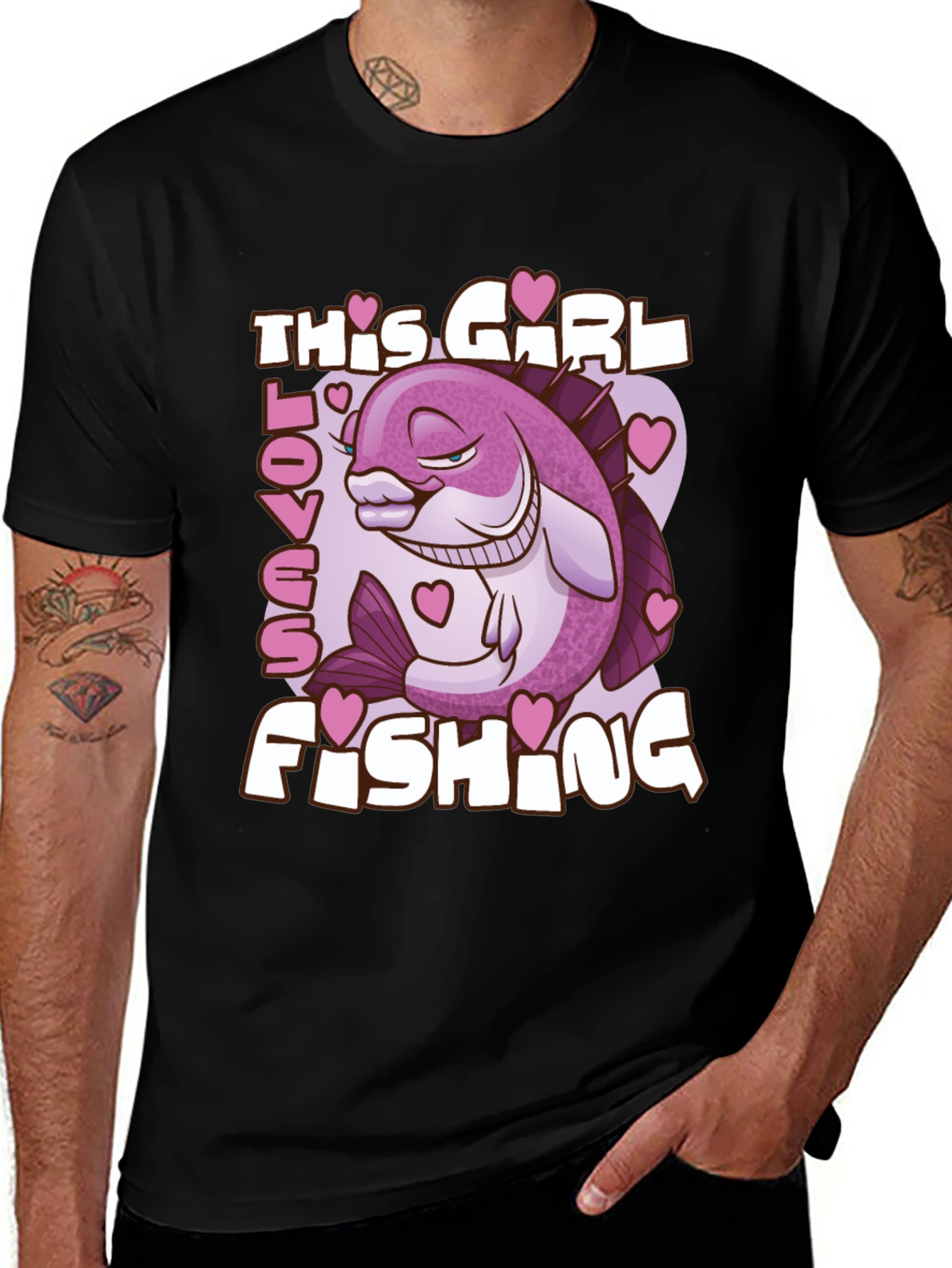 Variant 6 of Fishing Lover's Tee - This Girl Loves Fishing
