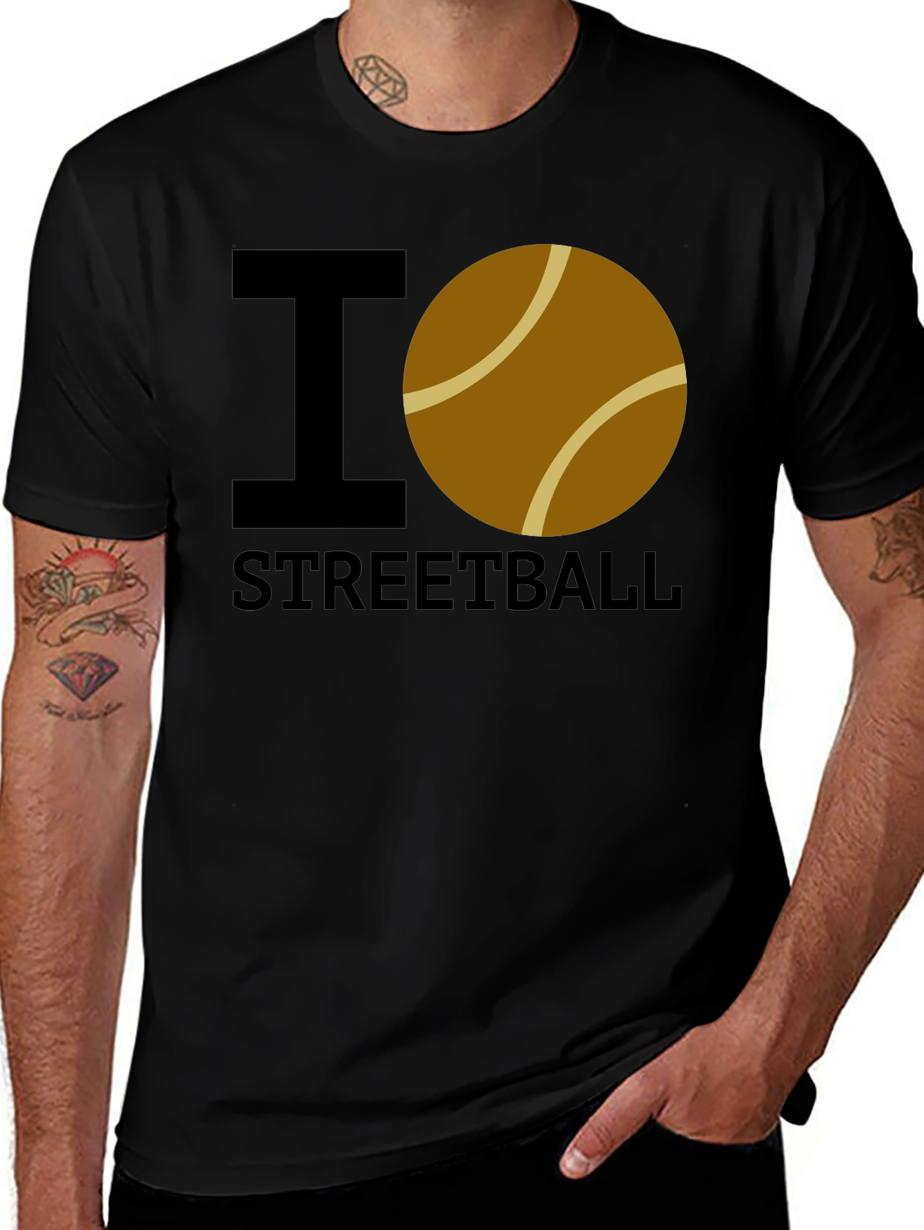 Variant 18 of I Love Streetball Graphic Tee