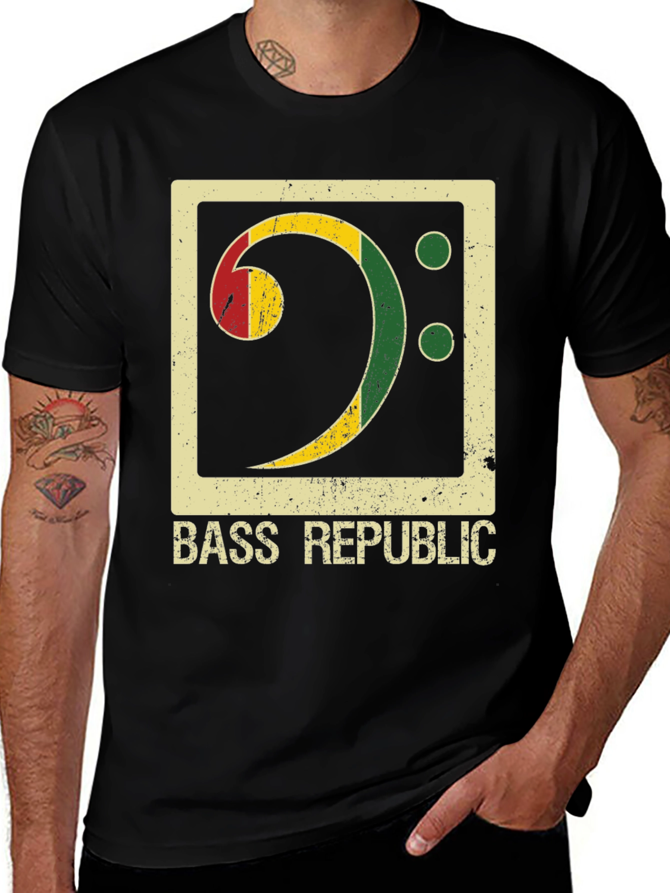 Variant 7 of Bass Republic Graphic Tee - Unique Bass Clef Design