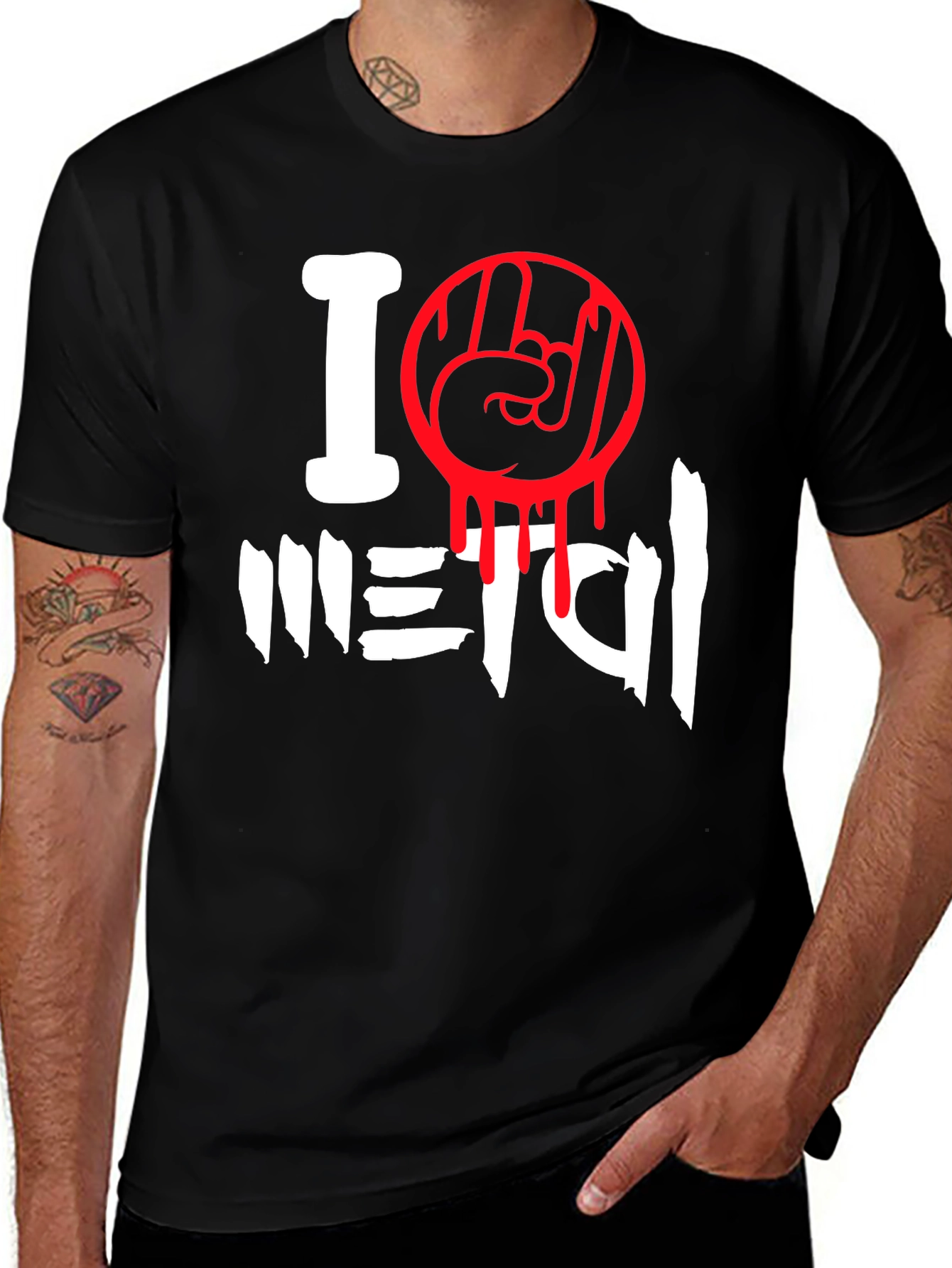 Variant 16 of I Love Metal Graphic T-Shirt