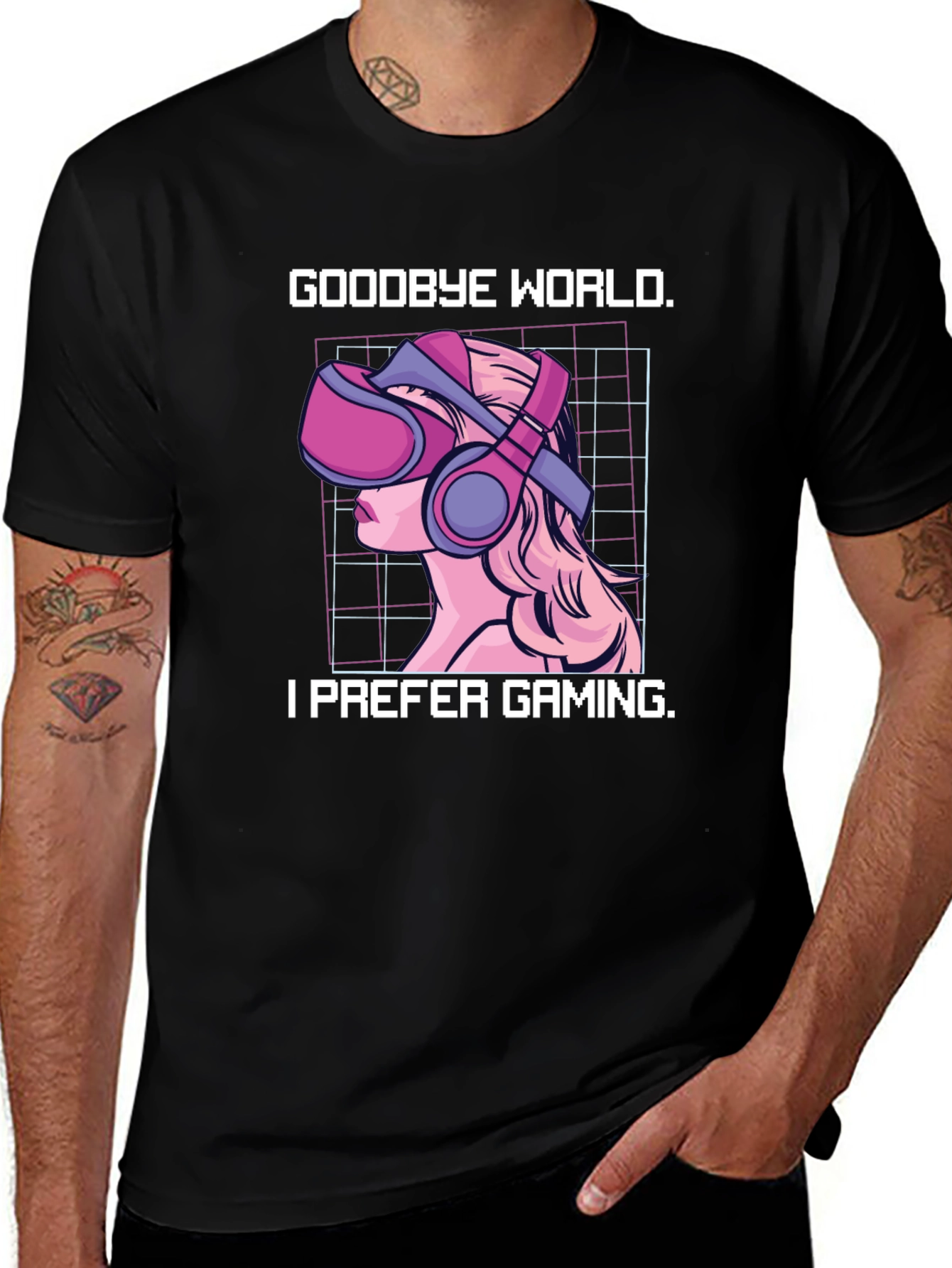 Variant 8 of Goodbye World Gaming T-Shirt