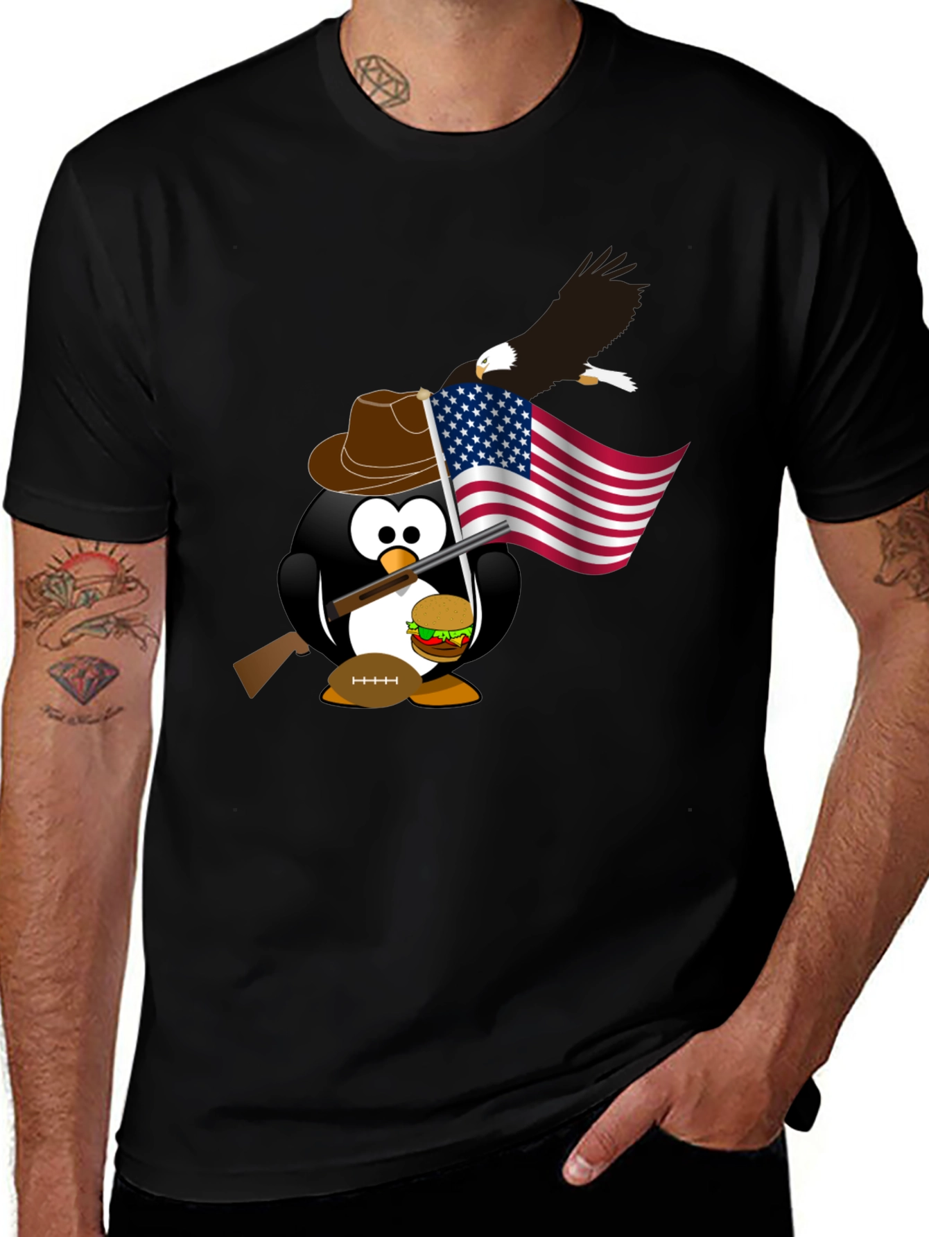 Variant 18 of Patriotic Penguin T-Shirt