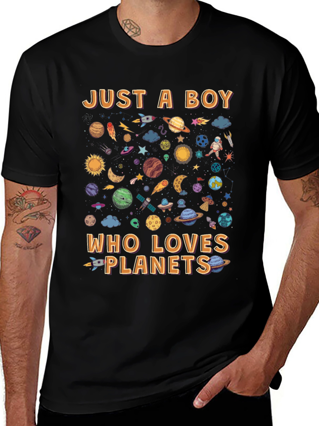 Boy's Space Planets T-Shirt