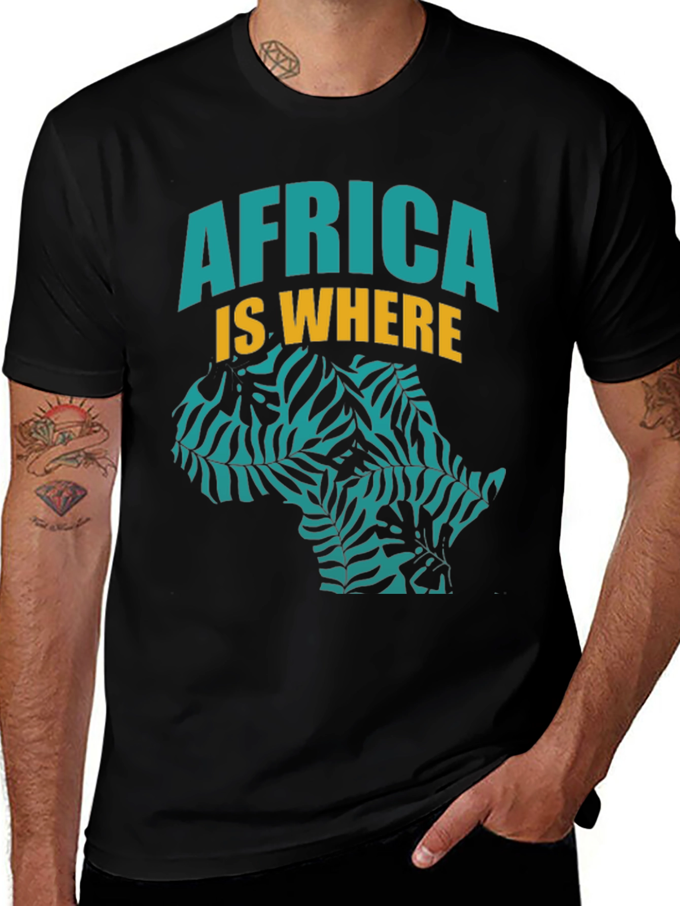 Africa Is Where Graphic Tee - Black