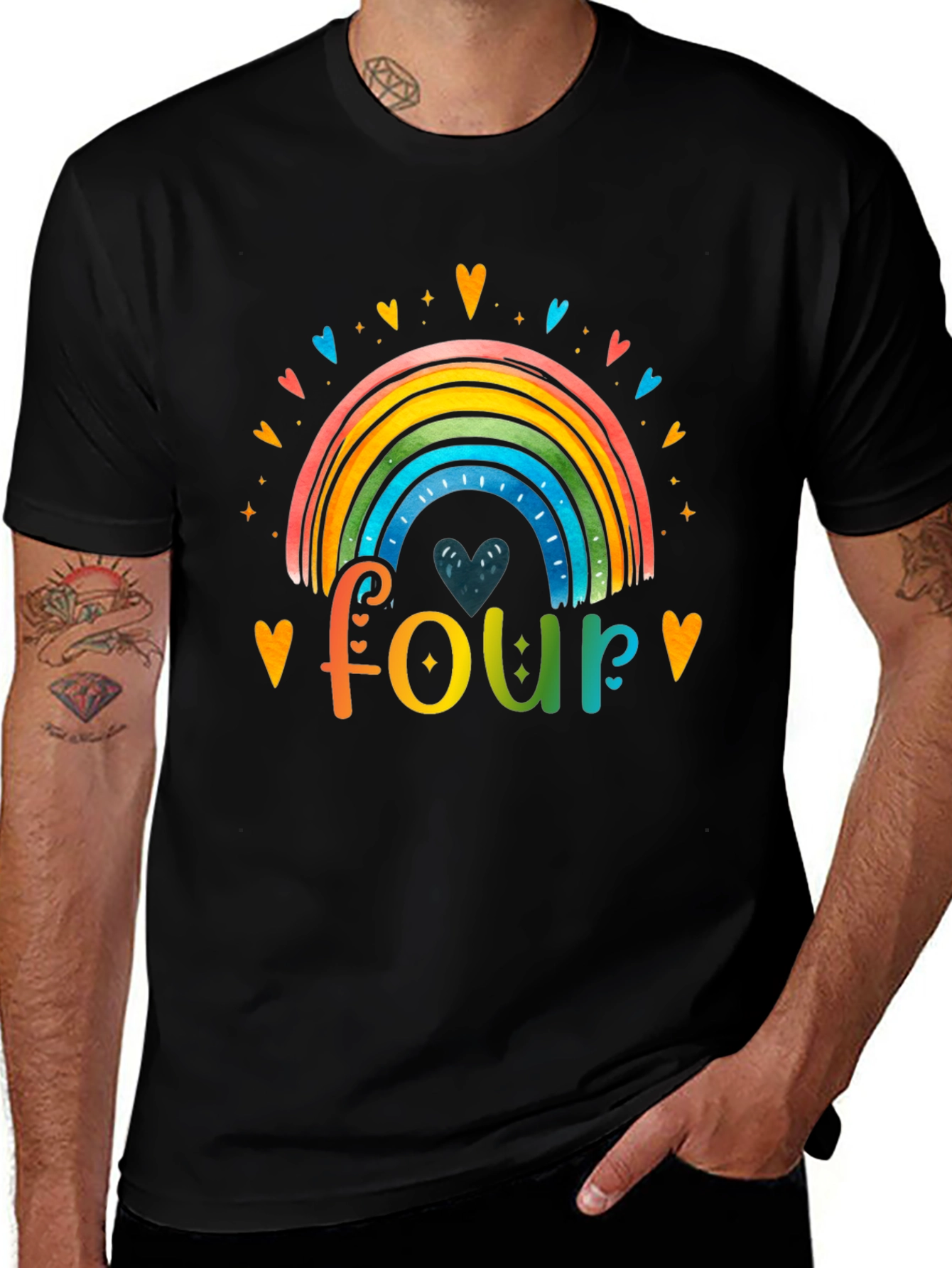 Variant 19 of Rainbow Four Birthday Shirt