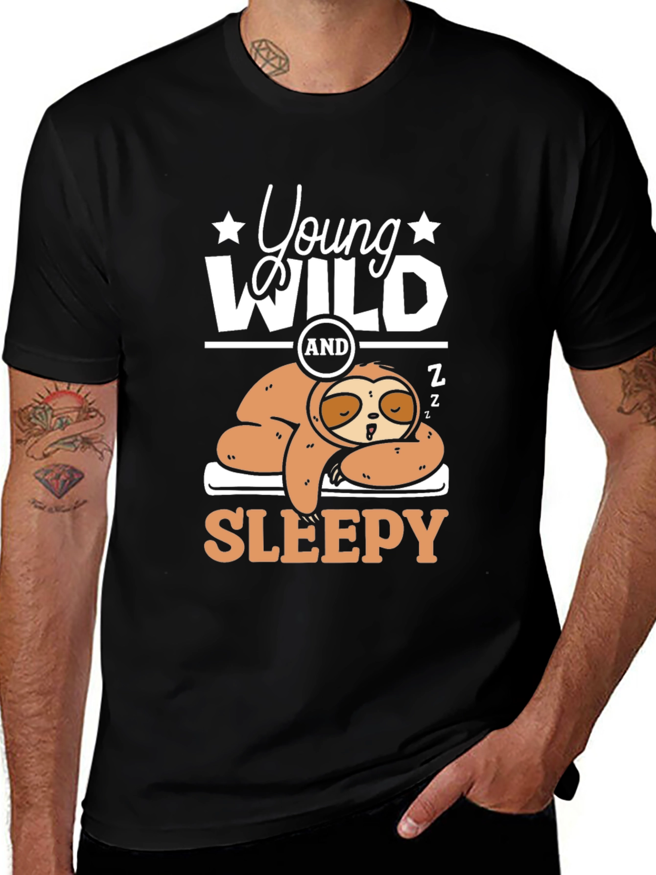 Variant 22 of Young Wild and Sleepy Sloth Graphic Tee