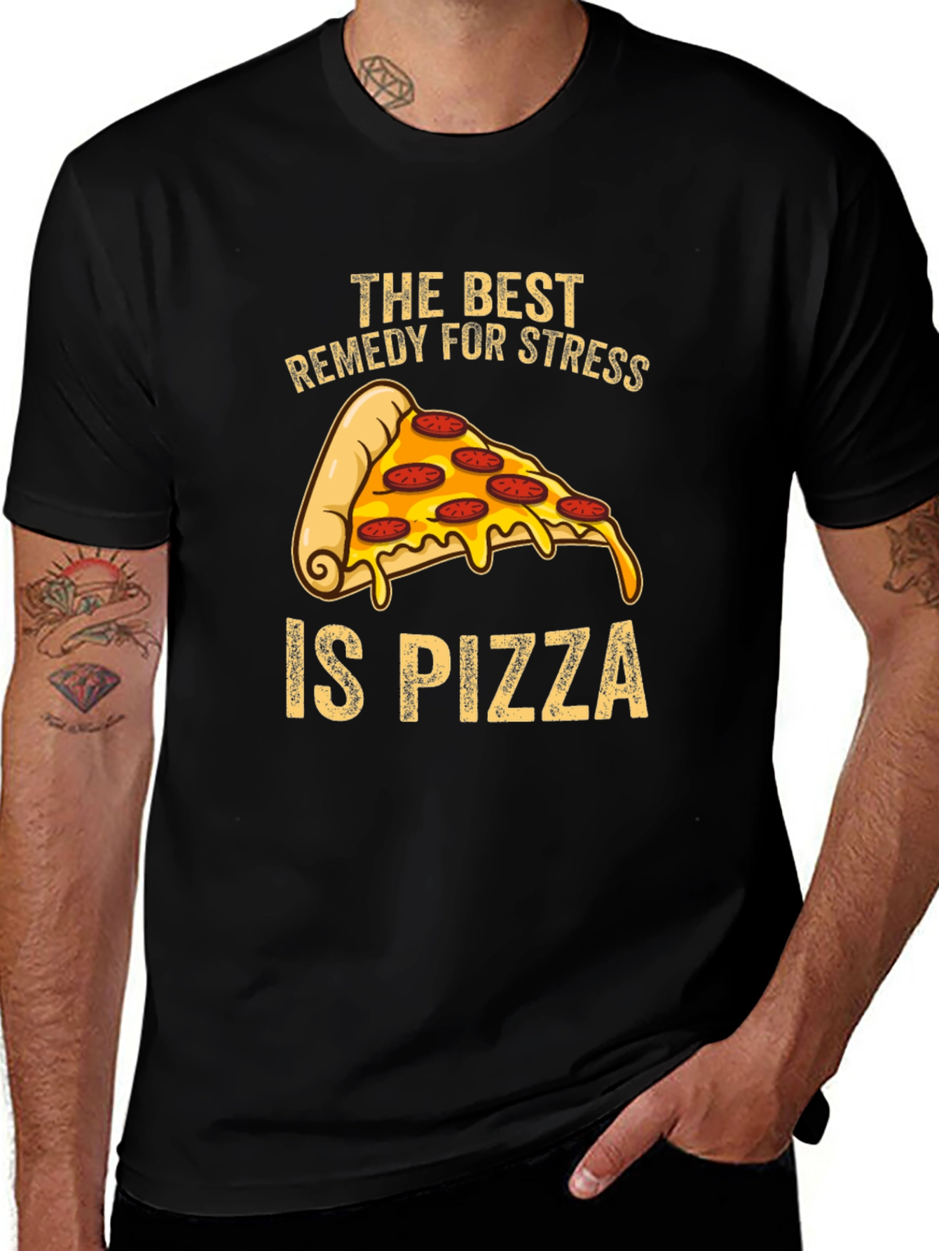 Variant 13 of Pizza Remedy T-Shirt - Funny Foodie Tee