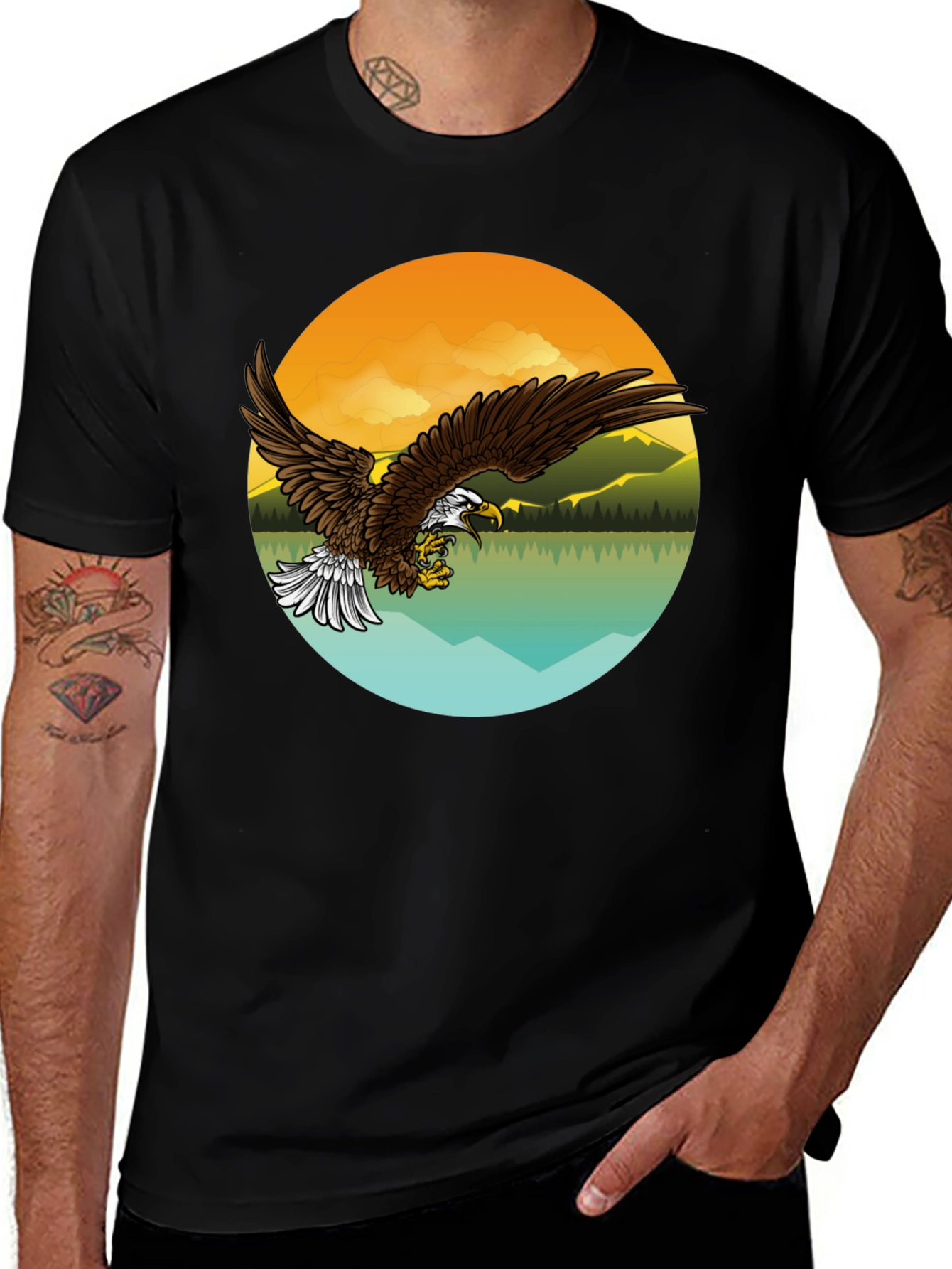 Black Eagle Mountain Graphic Tee - Black main image