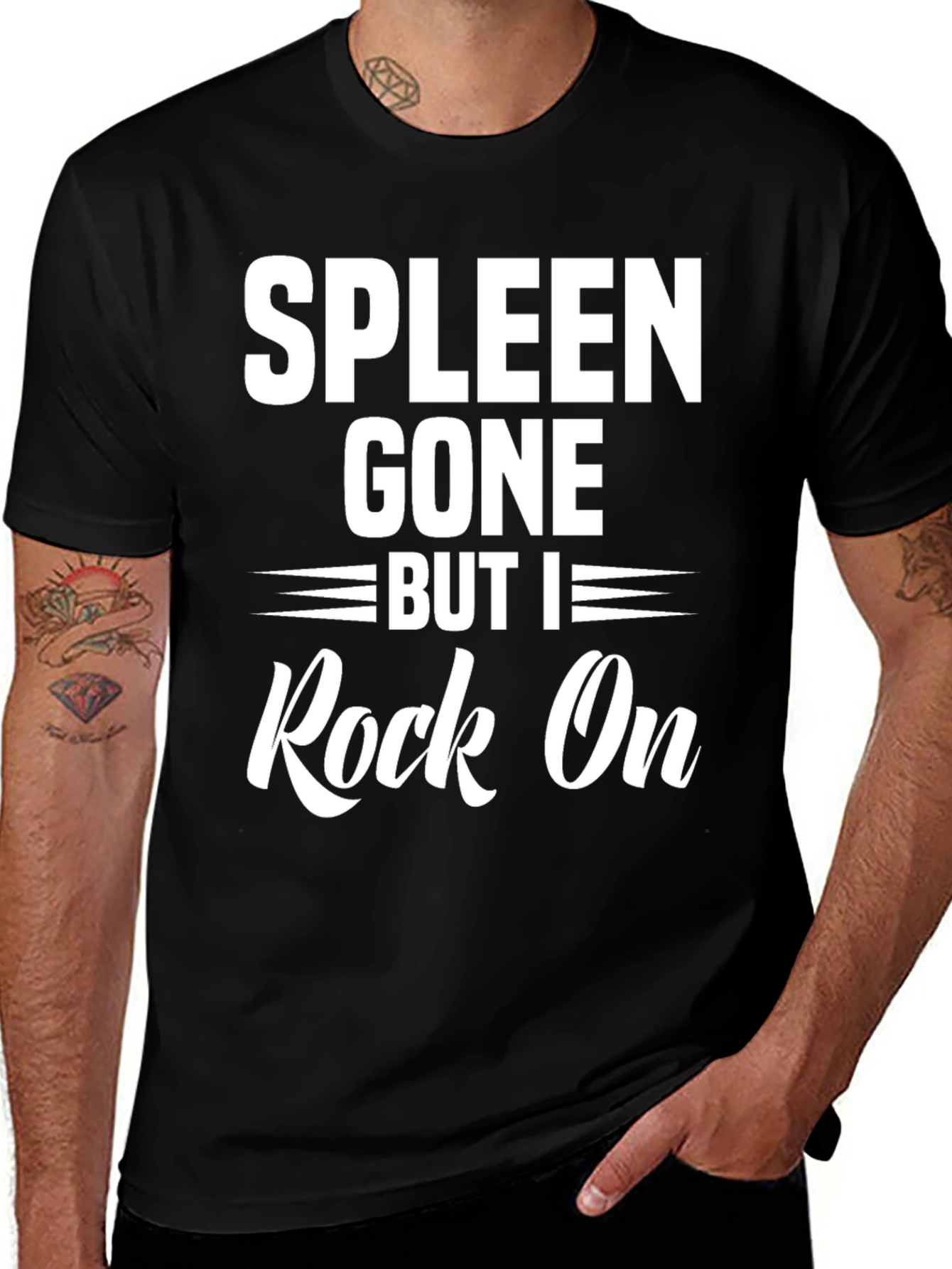 Variant 16 of Spleen Gone But I Rock On Black T-Shirt