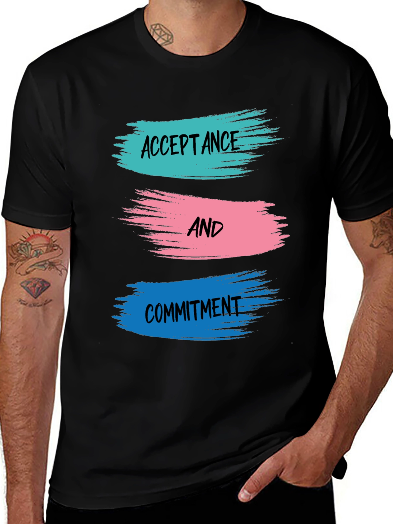 Variant 11 of Acceptance and Commitment T-Shirt - Black