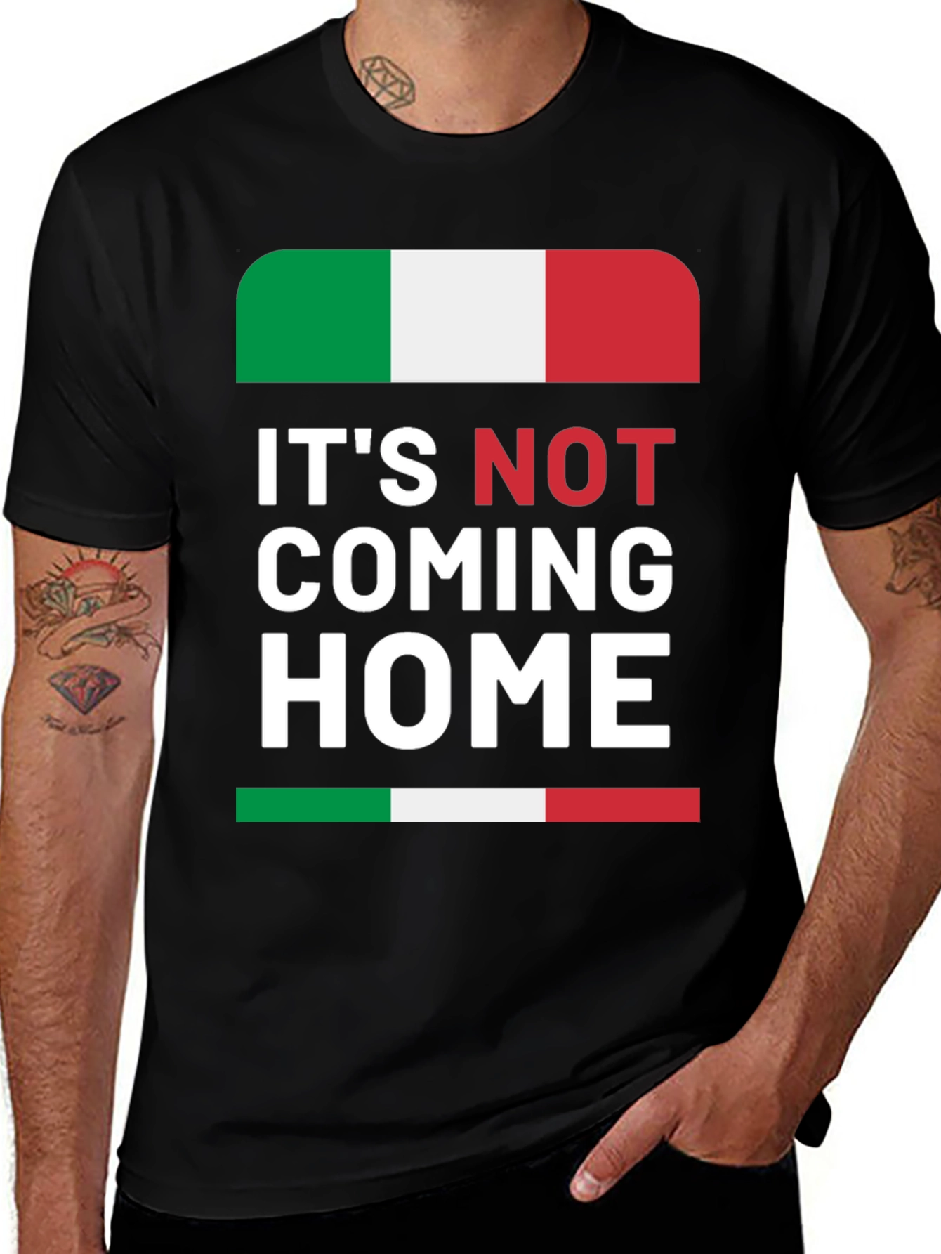 Variant 3 of It's Not Coming Home Italy Flag Graphic Tee