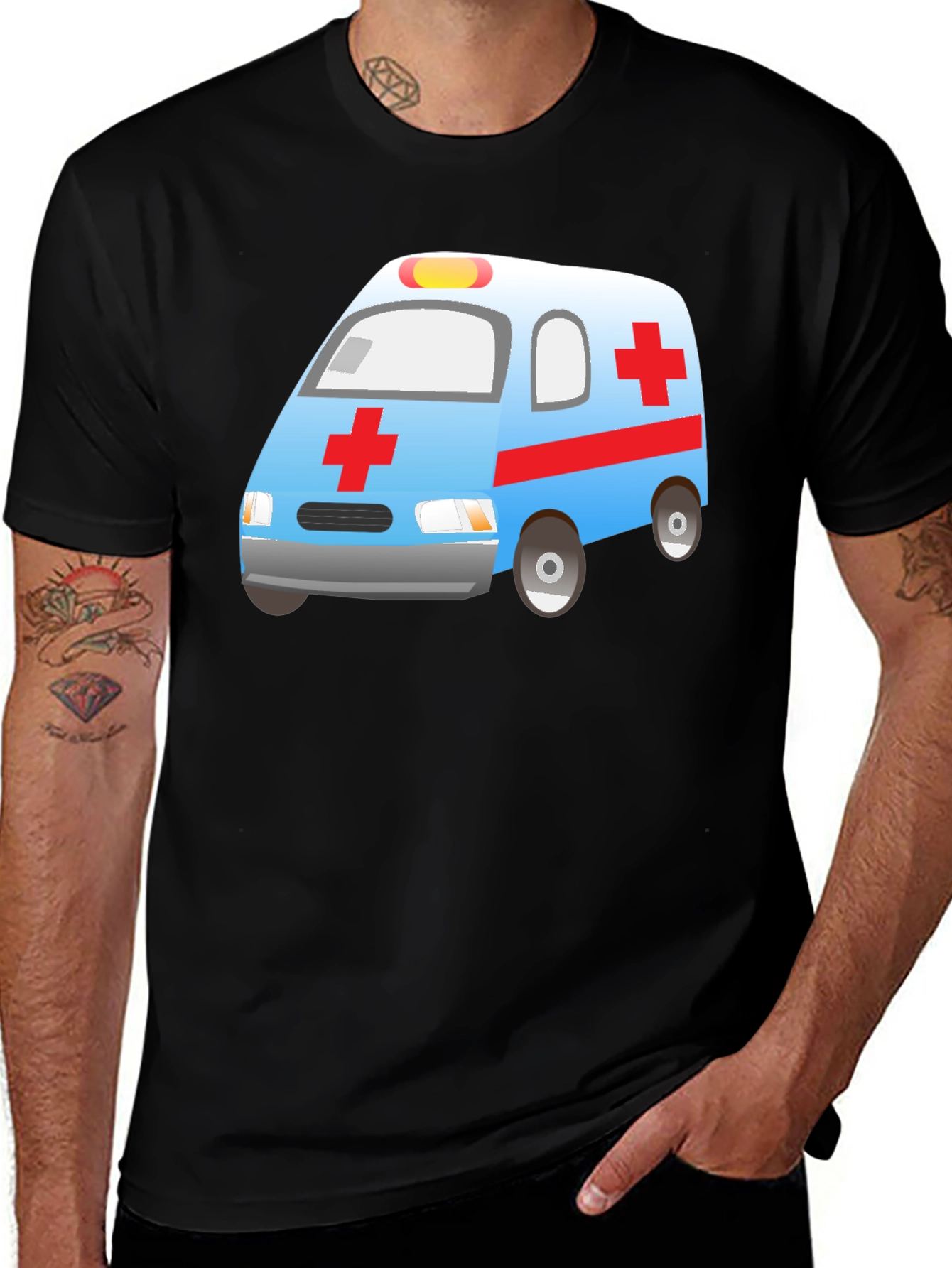 Ambulance Graphic Black T-Shirt