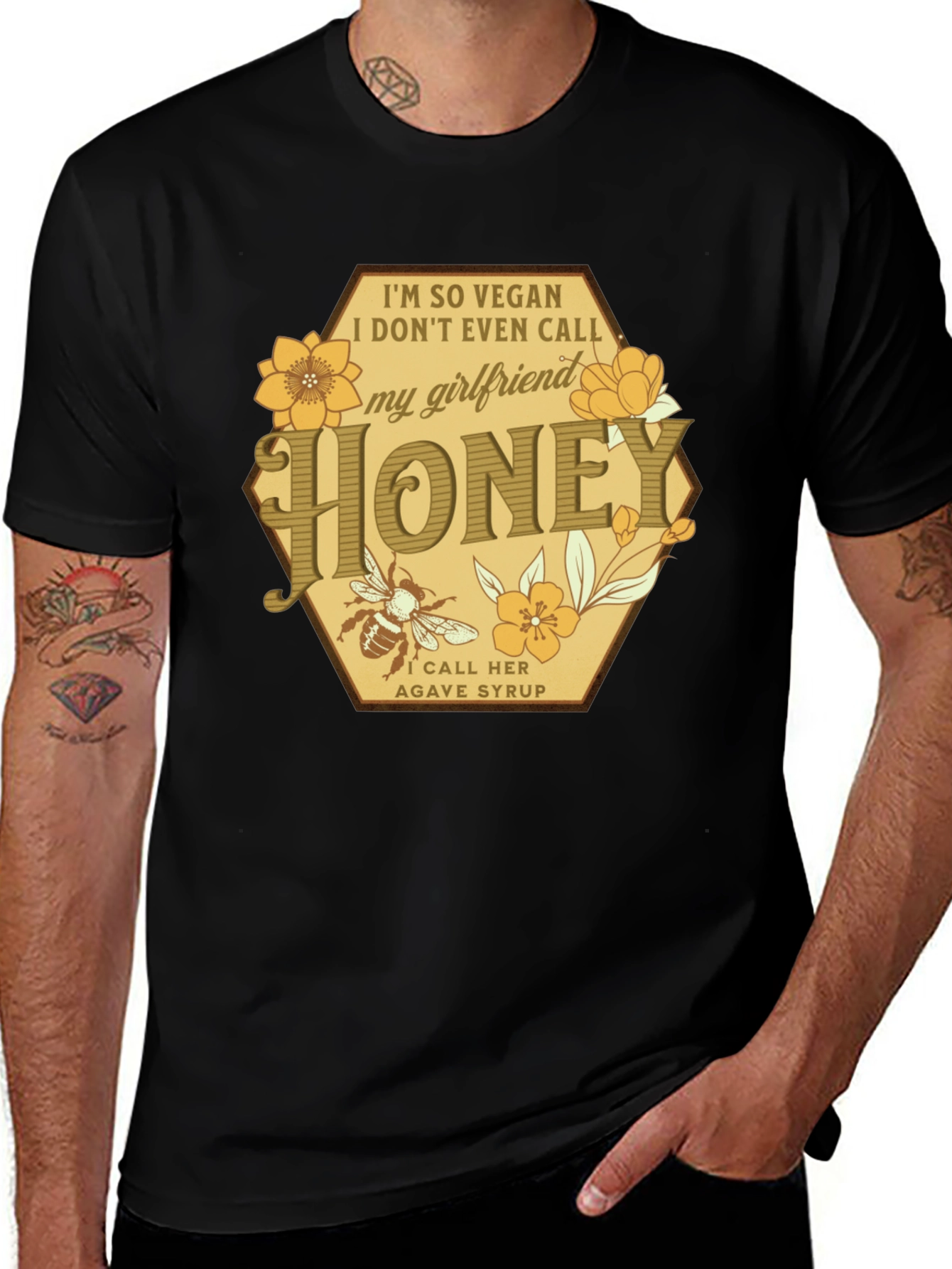 Variant 9 of Vegan Honey Girlfriend Graphic T-Shirt