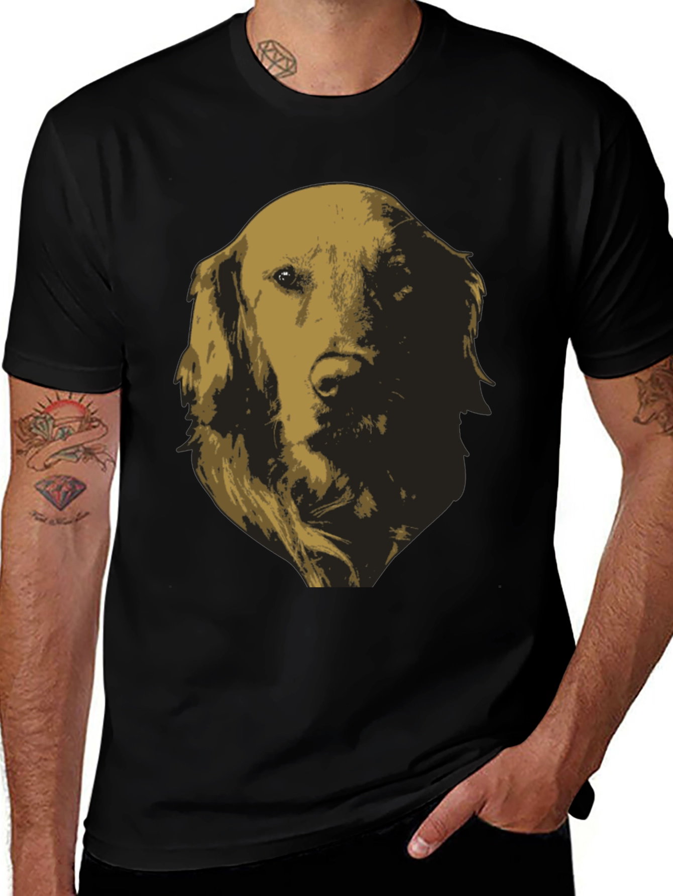 Variant 13 of Golden Retriever Dog Graphic Tee